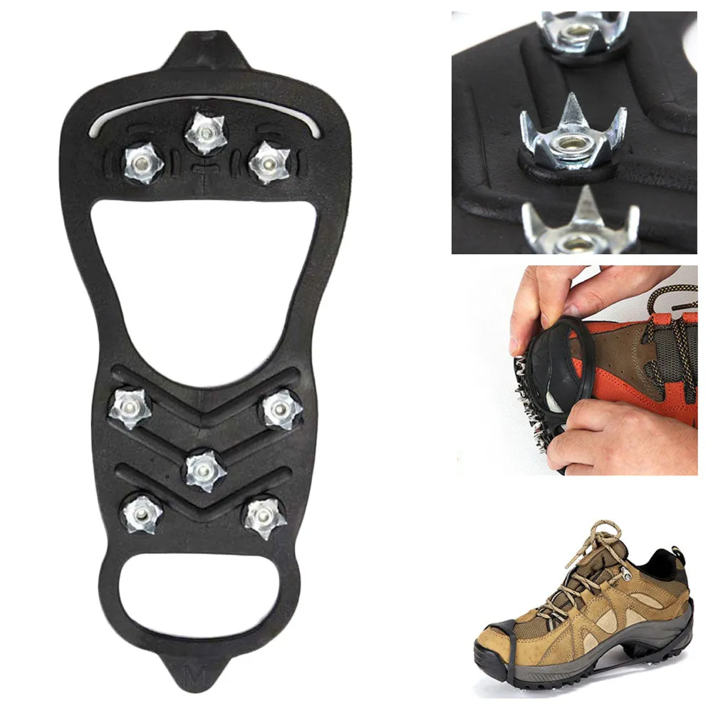 1 Pair 8-Tooth Anti-Skid Ice Gripper Spike