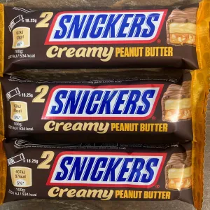 24x Snickers Creamy Peanut Nut Butter Chocolate Duo Bars (24x36.5g)