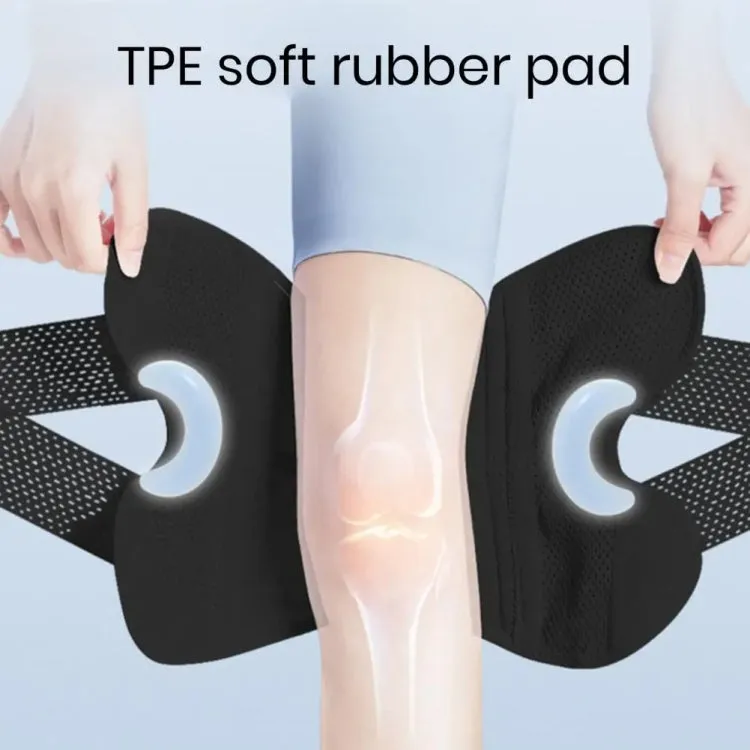 4th Generation Breathable Knee Guard Adjustable Thin Sports Running Cycling Mountaineering Meniscus Knee Joint Patella Strap, Size: M(Black)