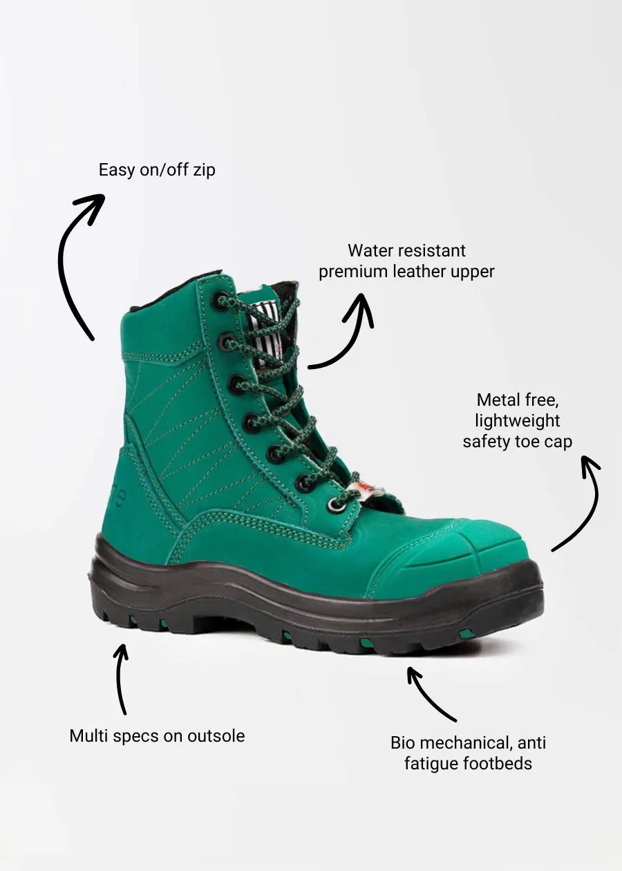 Achieves Seconds sale: women's safety work boots (zip)