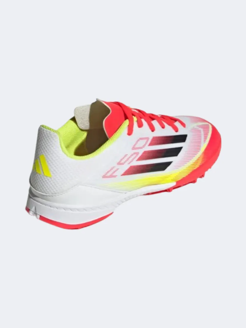 Adidas F50 League Tf Kids Football Shoes White/Black/Yellow