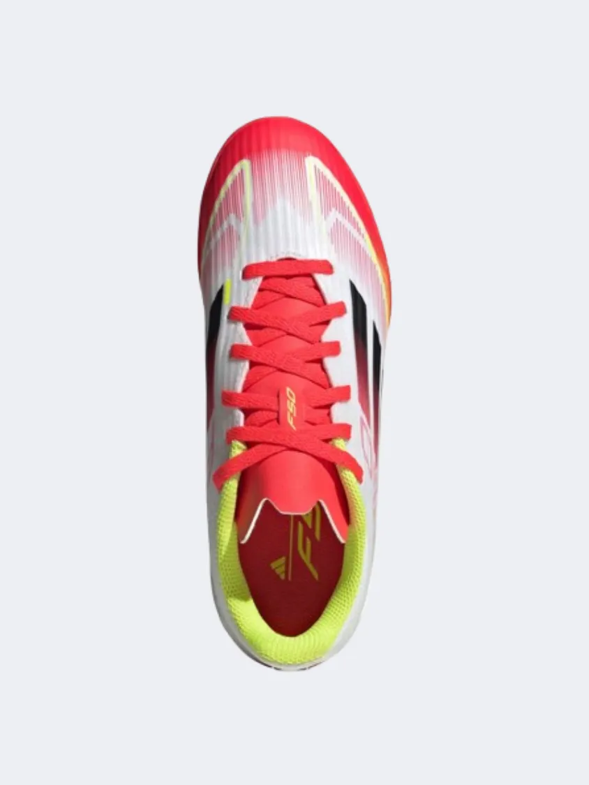 Adidas F50 League Tf Kids Football Shoes White/Black/Yellow
