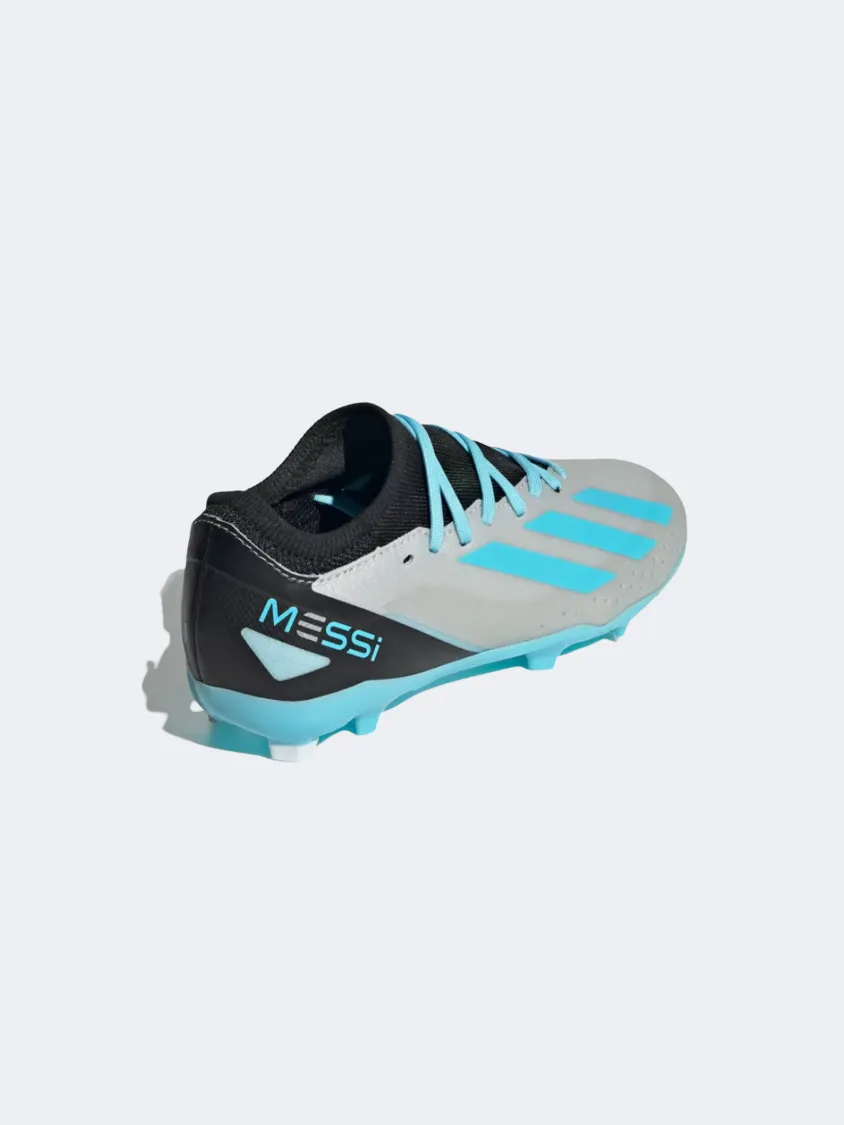 Adidas X Crazy Messi. 3 Kids Football Shoes Silver/Blue/Black