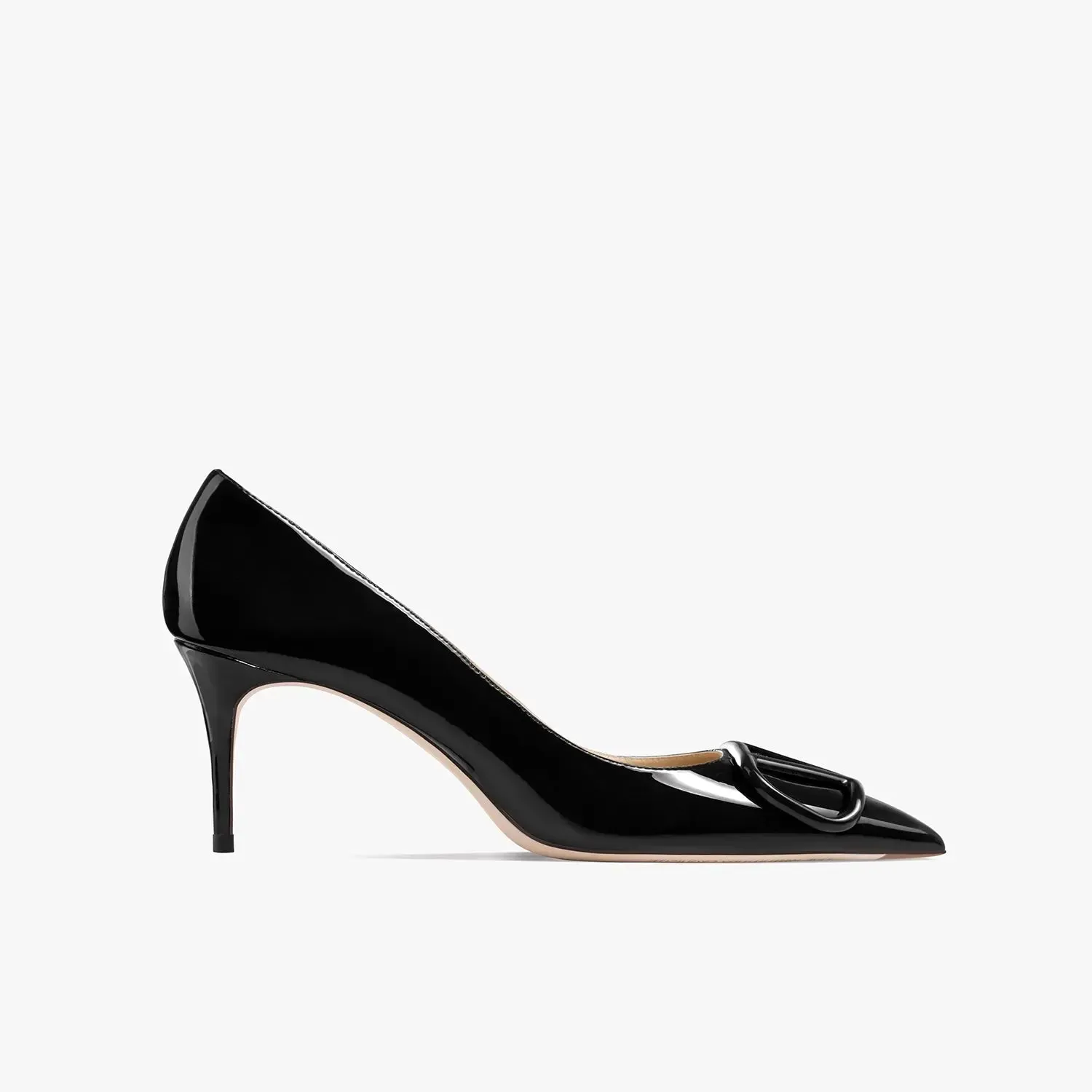 Adora Black Patent Leather Heels