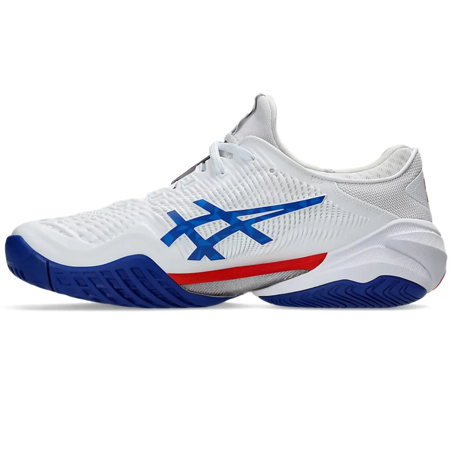 ASICS Court FF 3 Novak Men's Tennis Shoes, White/Asics Blue