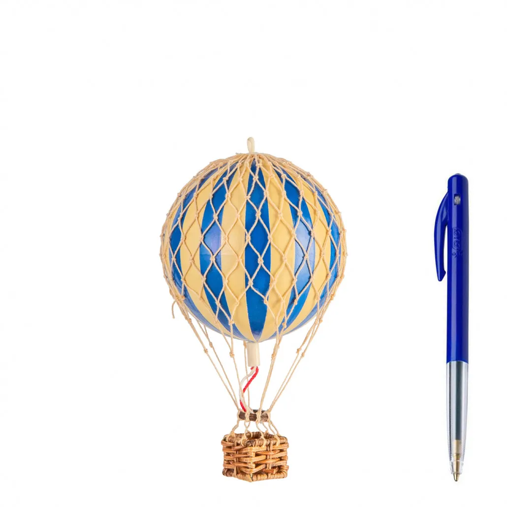 Authentic Models Floating The Skies, Blue - Hot Air Balloon Hanging Decor - 13cm