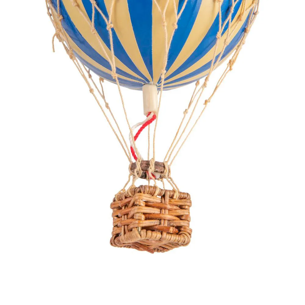 Authentic Models Floating The Skies, Blue - Hot Air Balloon Hanging Decor - 13cm