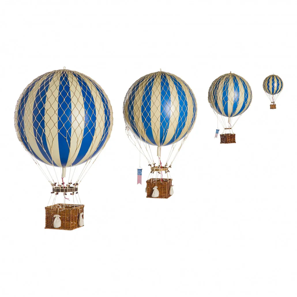 Authentic Models Floating The Skies, Blue - Hot Air Balloon Hanging Decor - 13cm