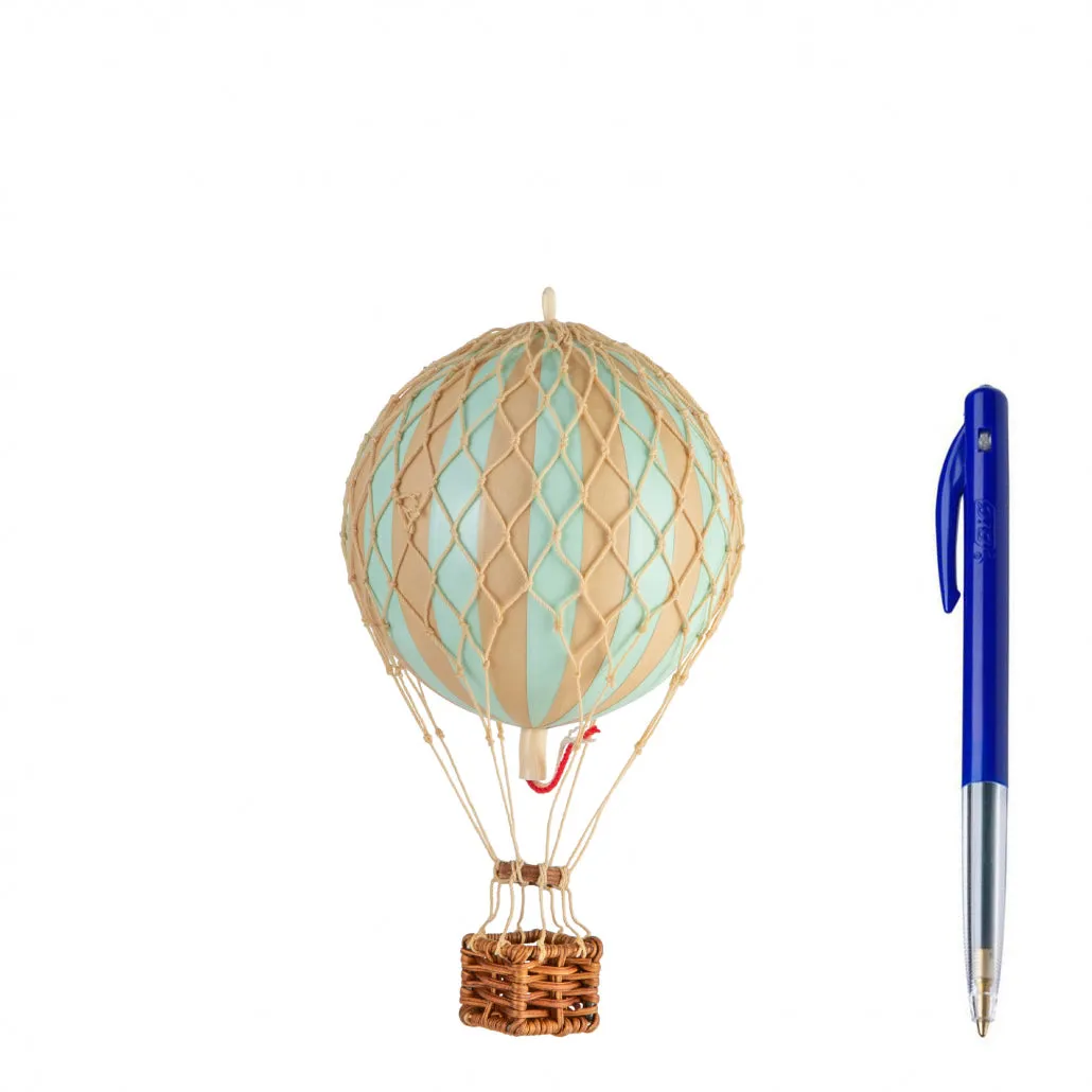Authentic Models Floating The Skies, Mint - Hot Air Balloon Hanging Decor - 13cm