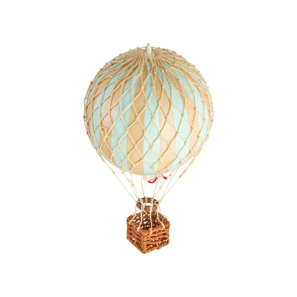 Authentic Models Floating The Skies, Mint - Hot Air Balloon Hanging Decor - 13cm