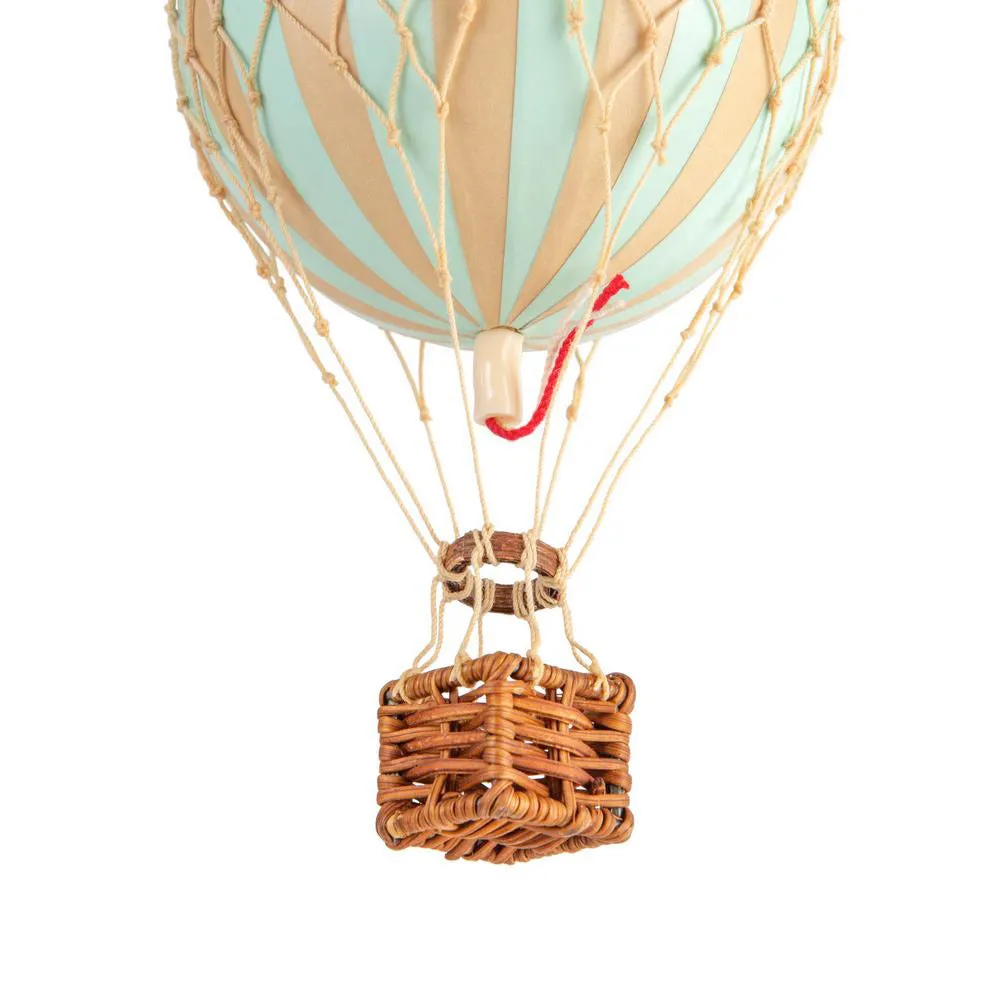 Authentic Models Floating The Skies, Mint - Hot Air Balloon Hanging Decor - 13cm