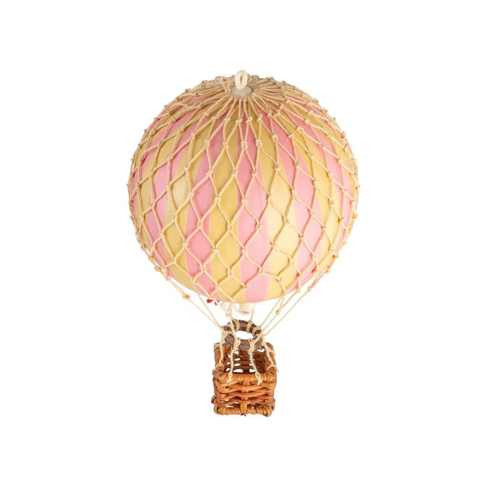 Authentic Models Floating The Skies, Pink - Hot Air Balloon Hanging Decor - 13cm