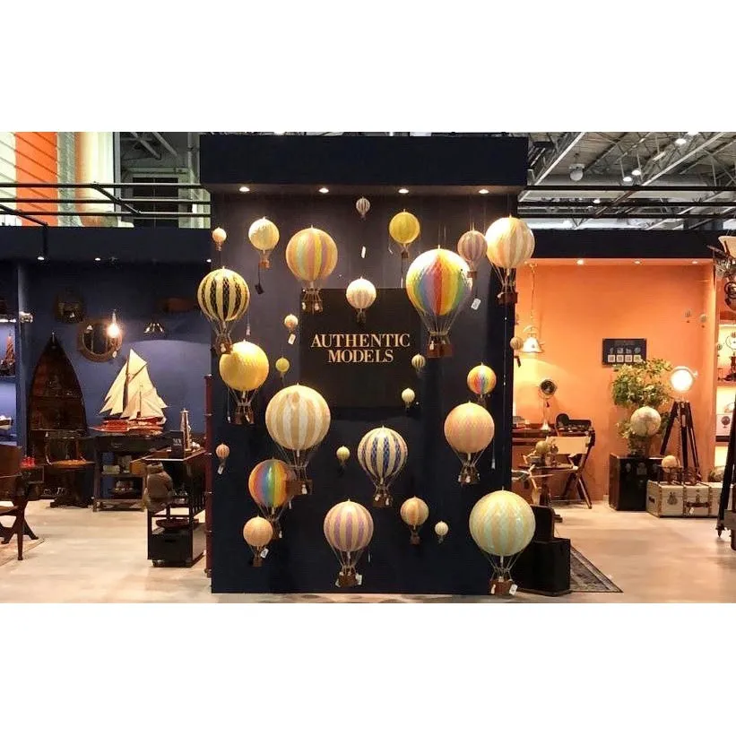 Authentic Models Floating The Skies, Pink - Hot Air Balloon Hanging Decor - 13cm