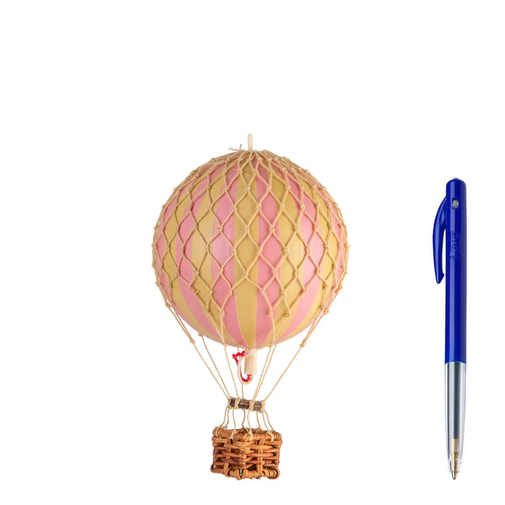 Authentic Models Floating The Skies, Pink - Hot Air Balloon Hanging Decor - 13cm