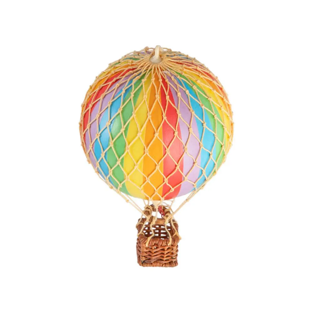 Authentic Models Floating The Skies, Rainbow - Hot Air Balloon Hanging Decor - 13cm