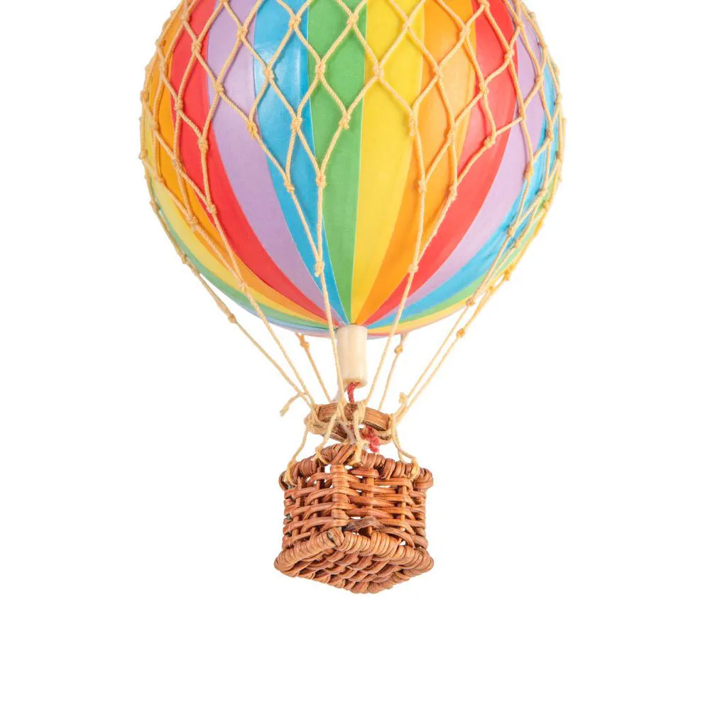 Authentic Models Floating The Skies, Rainbow - Hot Air Balloon Hanging Decor - 13cm