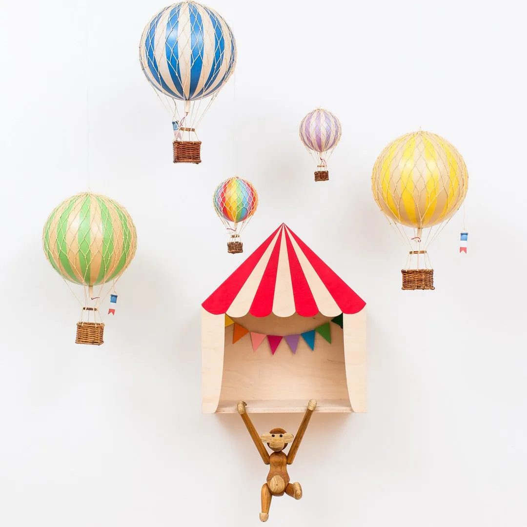 Authentic Models Floating The Skies, Rainbow - Hot Air Balloon Hanging Decor - 13cm