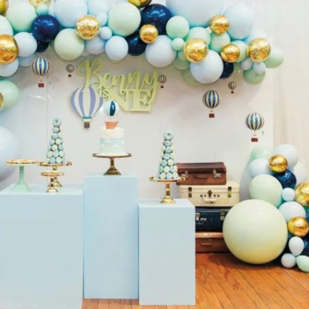 Authentic Models Travels Light, Blue - Hot Air Balloon Hanging Decor - 30cm