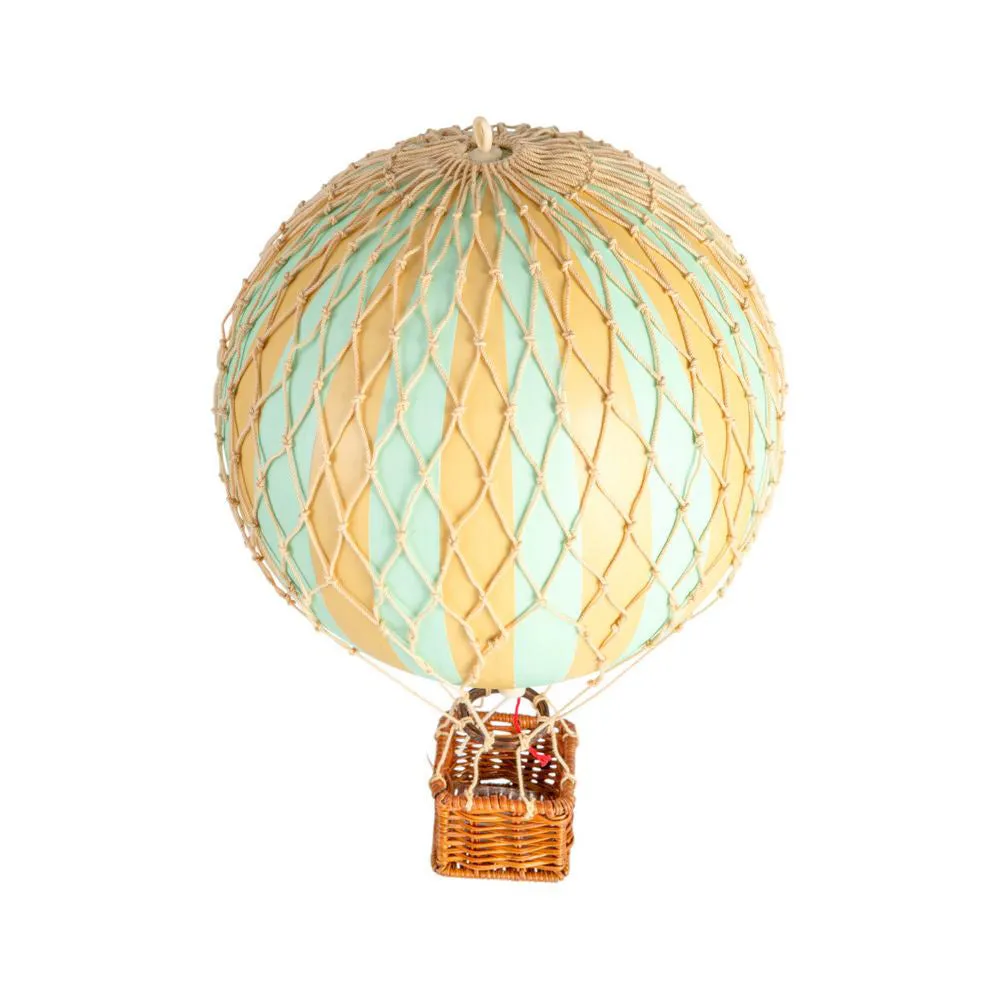 Authentic Models Travels Light, Mint - Hot Air Balloon Hanging Decor - 30cm