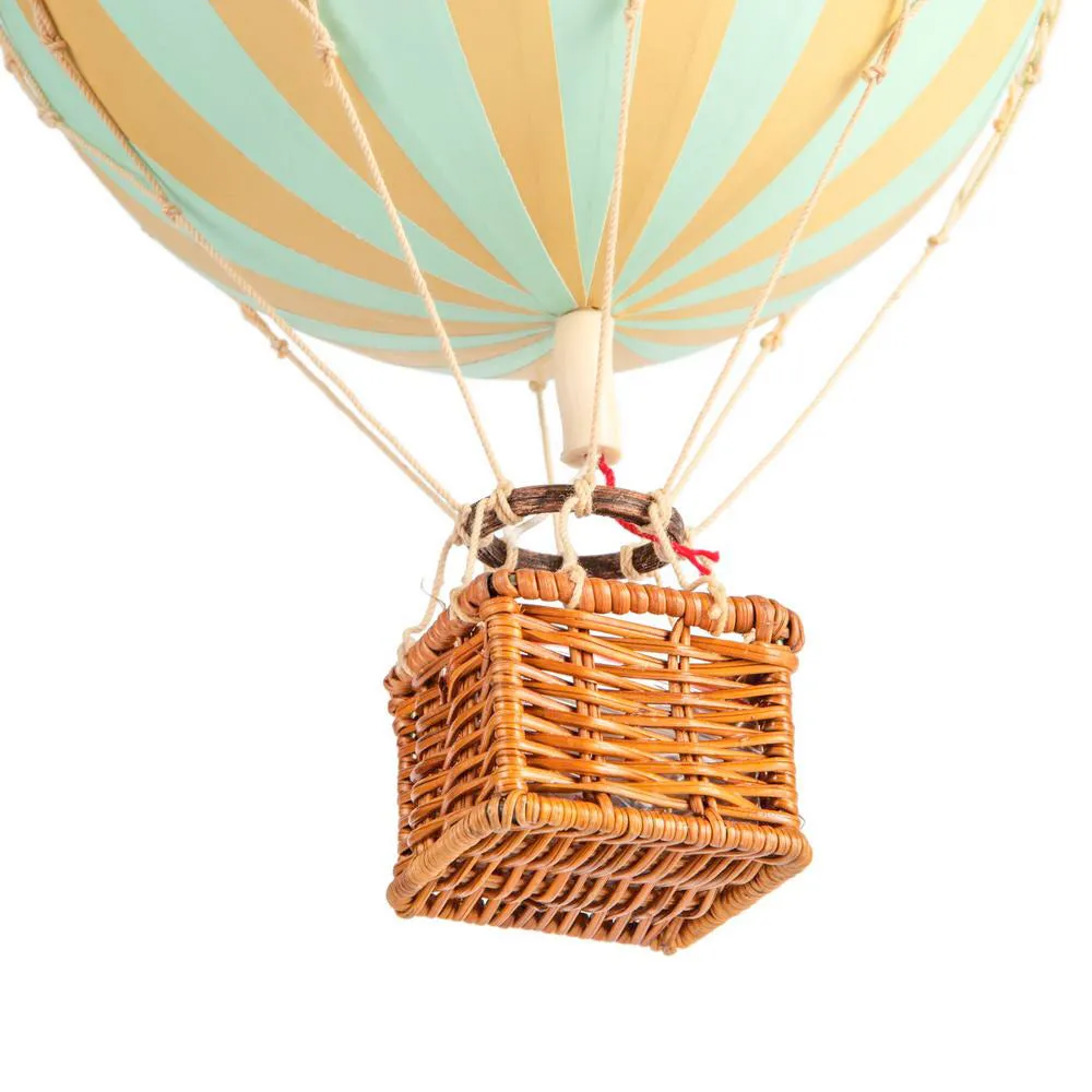 Authentic Models Travels Light, Mint - Hot Air Balloon Hanging Decor - 30cm