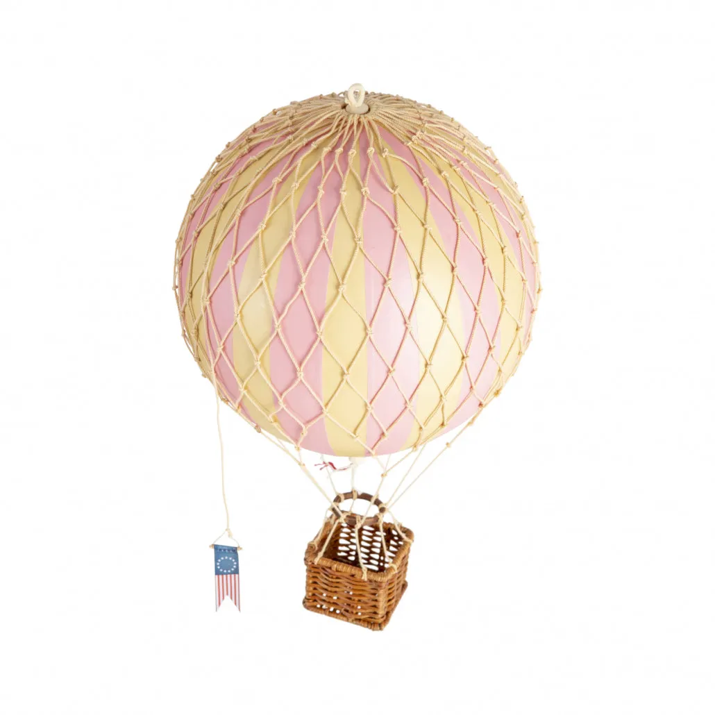 Authentic Models Travels Light, Pink - Hot Air Balloon Hanging Decor - 30cm