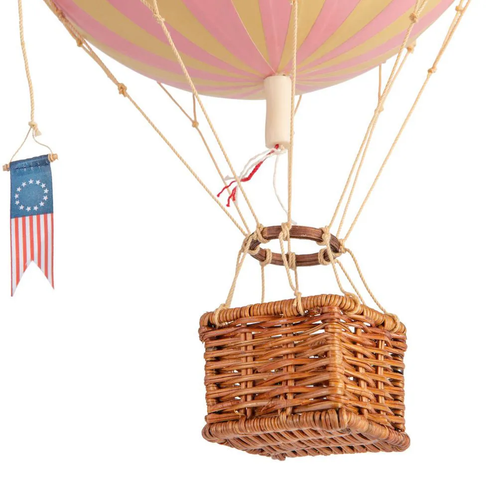 Authentic Models Travels Light, Pink - Hot Air Balloon Hanging Decor - 30cm