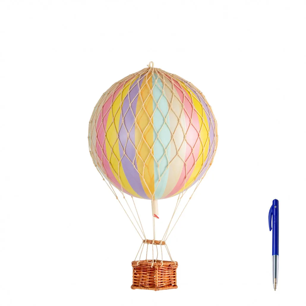 Authentic Models Travels Light, Rainbow Pastel - Hot Air Balloon Hanging Decor - 30cm