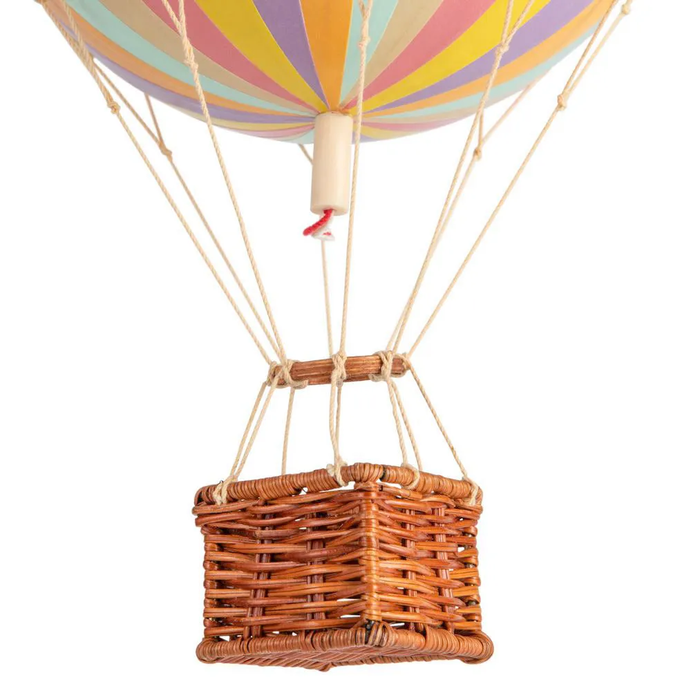 Authentic Models Travels Light, Rainbow Pastel - Hot Air Balloon Hanging Decor - 30cm