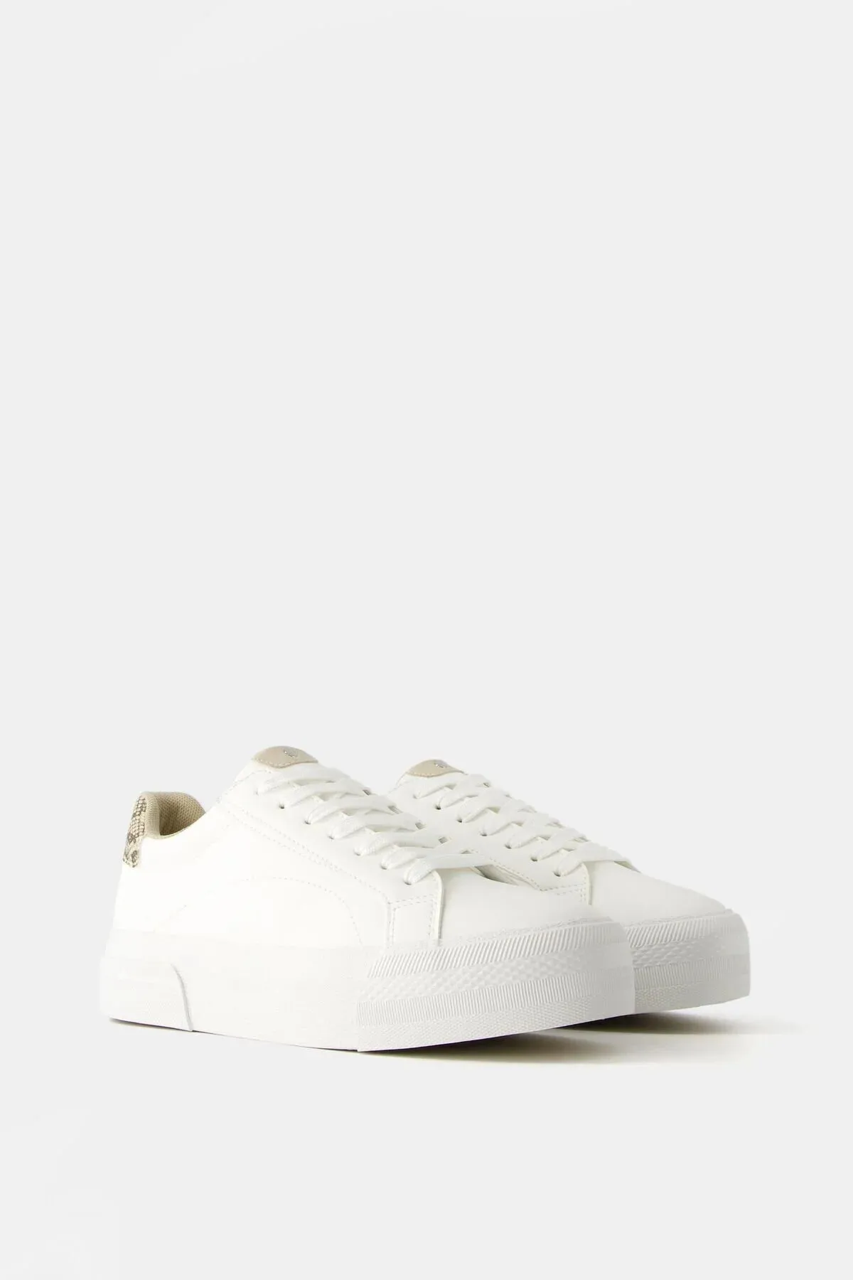 Bershka Women's Printed Platform Sneakers