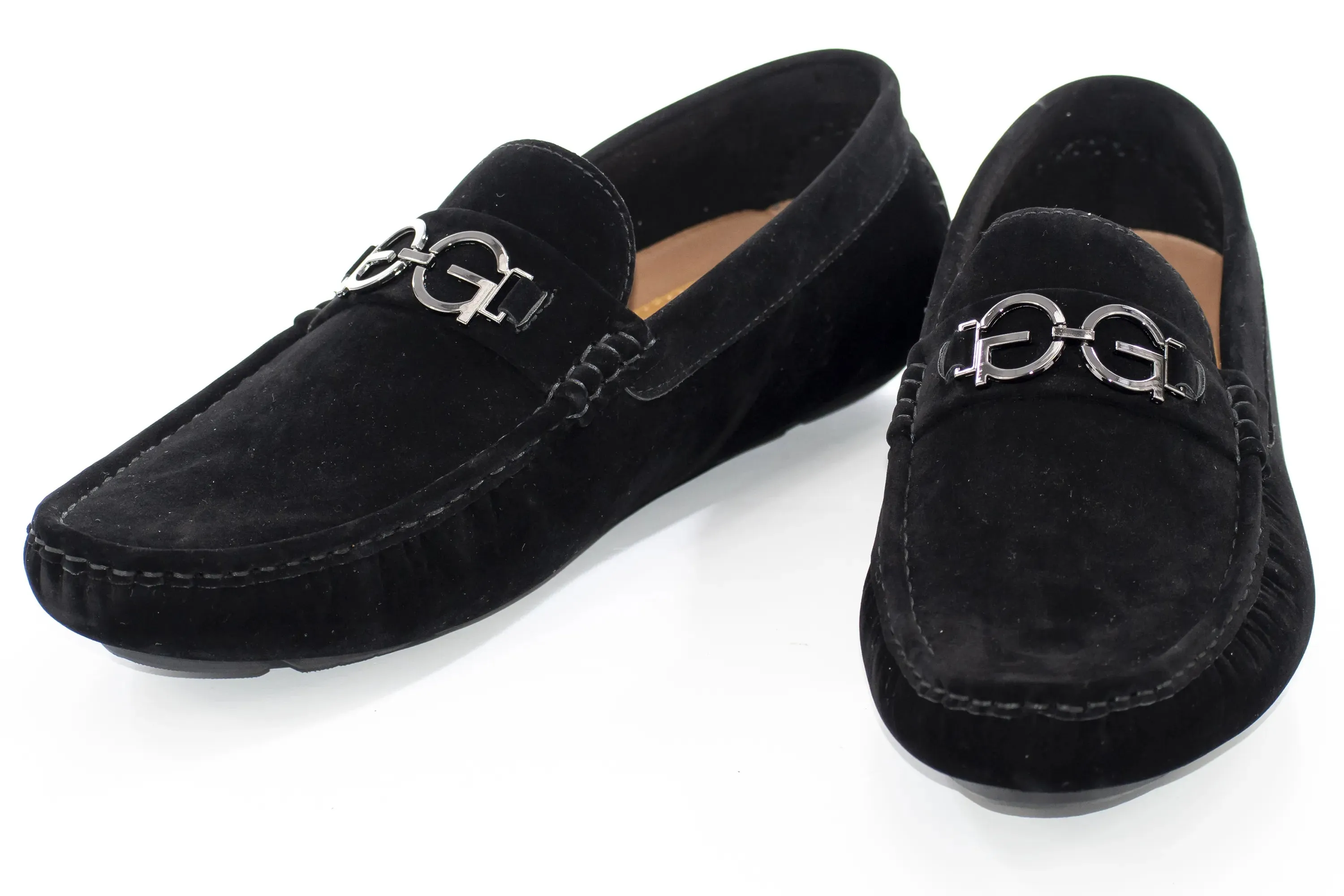 Black Velvet Designer Bit Driver Loafer