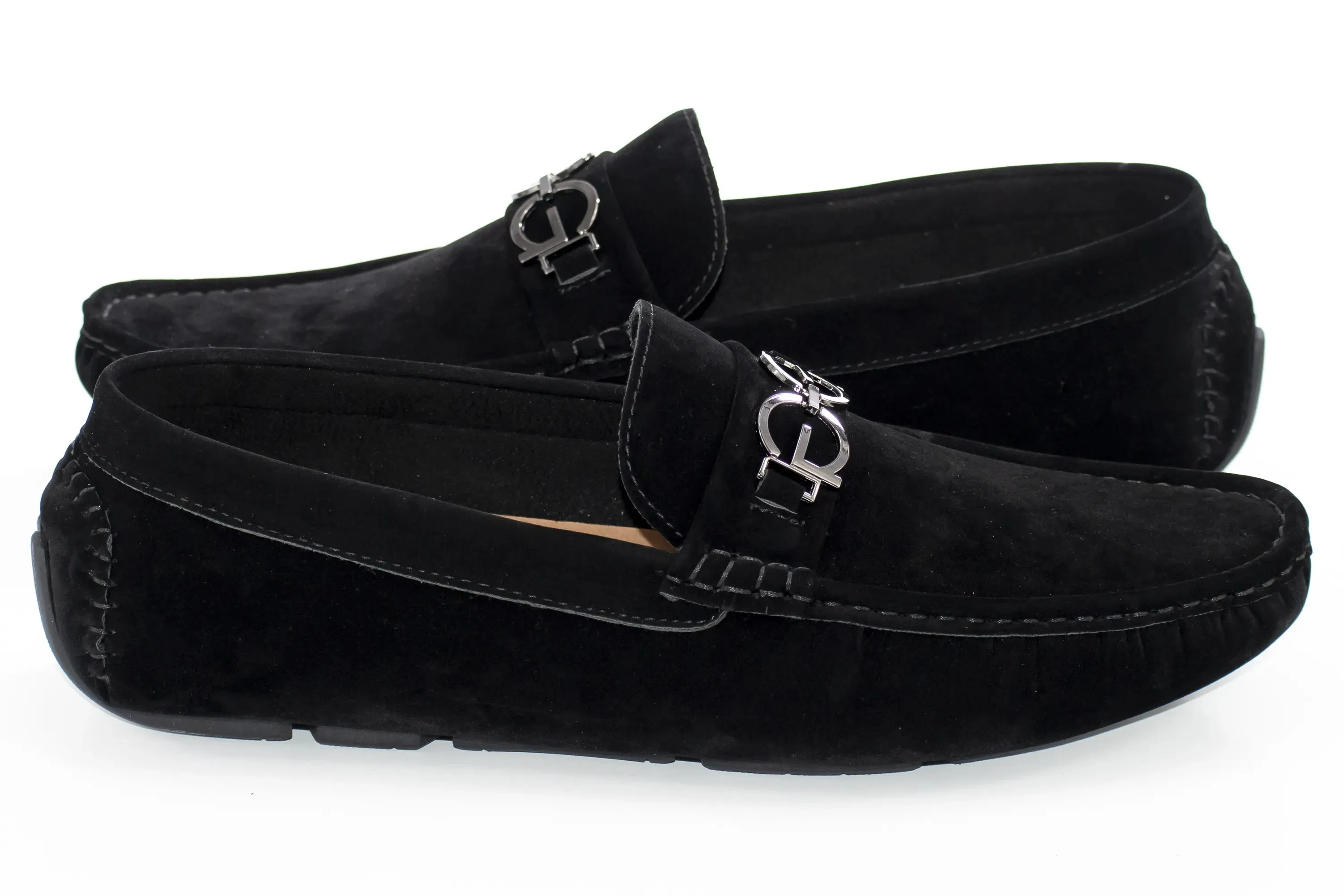 Black Velvet Designer Bit Driver Loafer