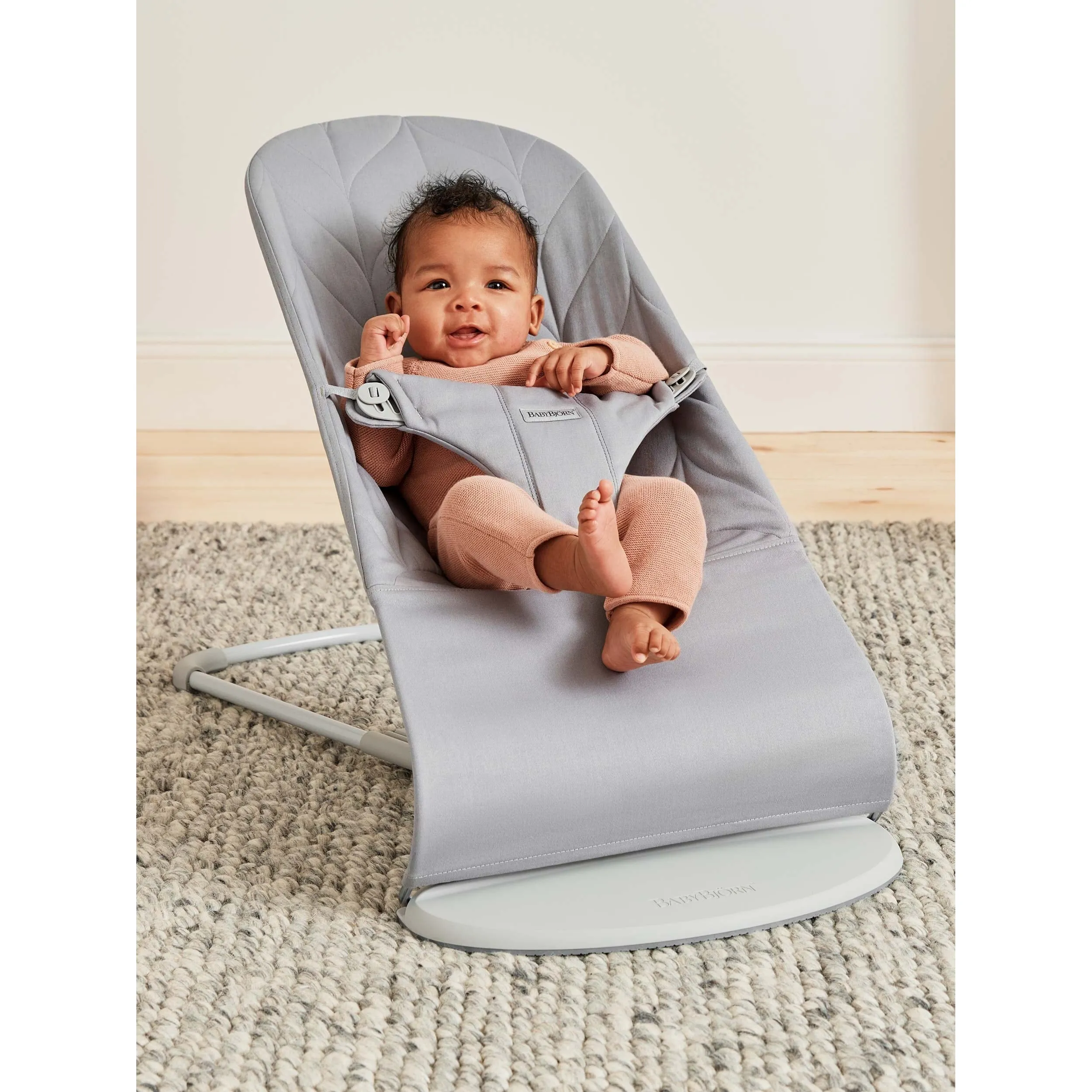 Bouncer Bliss Cotton Petal Quilt - Light Grey PRE ORDER DEC