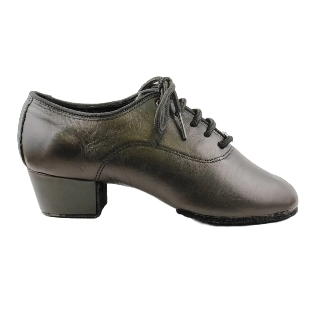 Boys' Latin Dance Shoes, Model 802, Black Leather