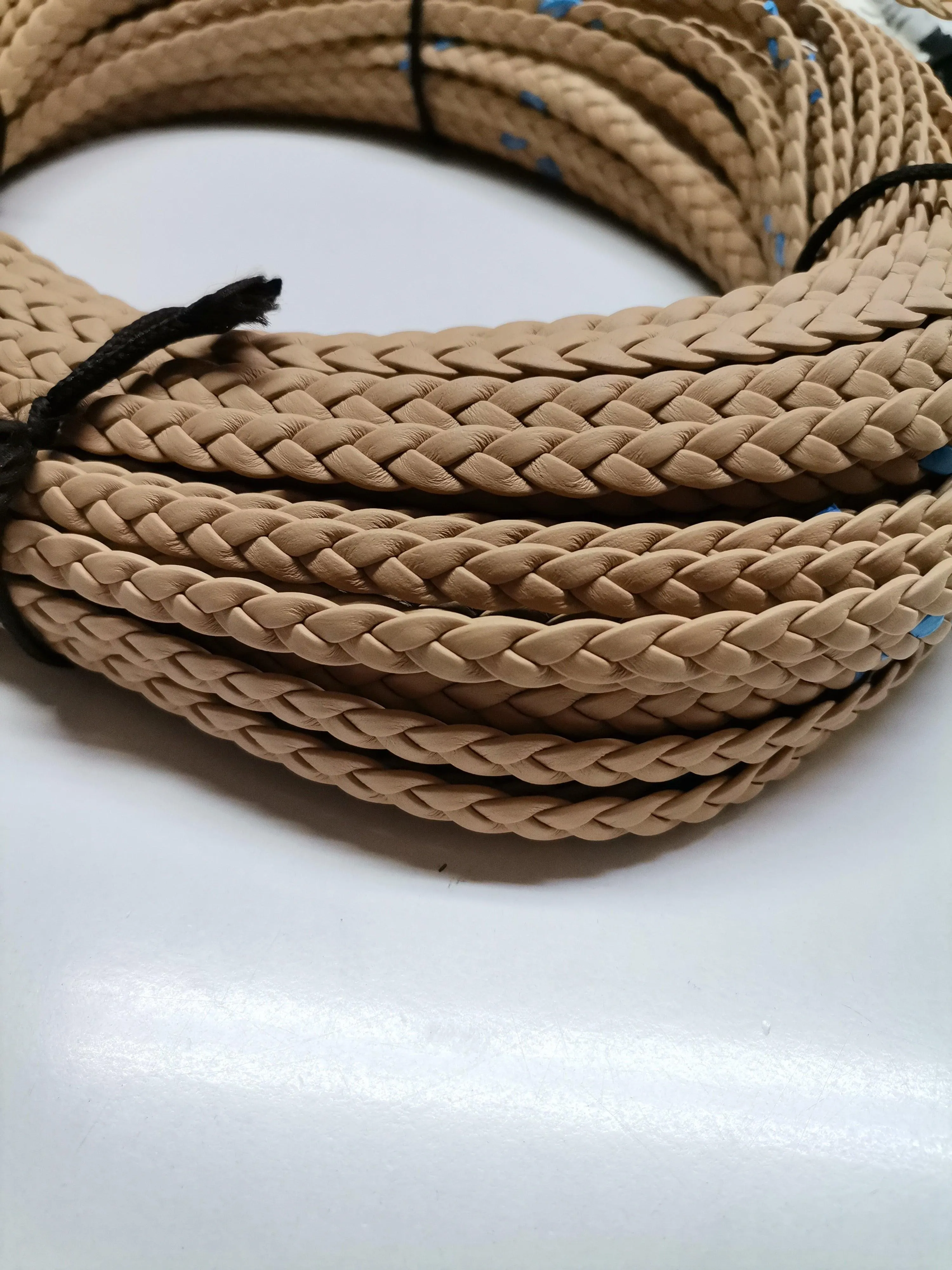Braided leather straps, Knitted leather straps 0,8mm, Leather straps for DIY, Leather strips, Bracelet leather width 0,8mm(2oz)