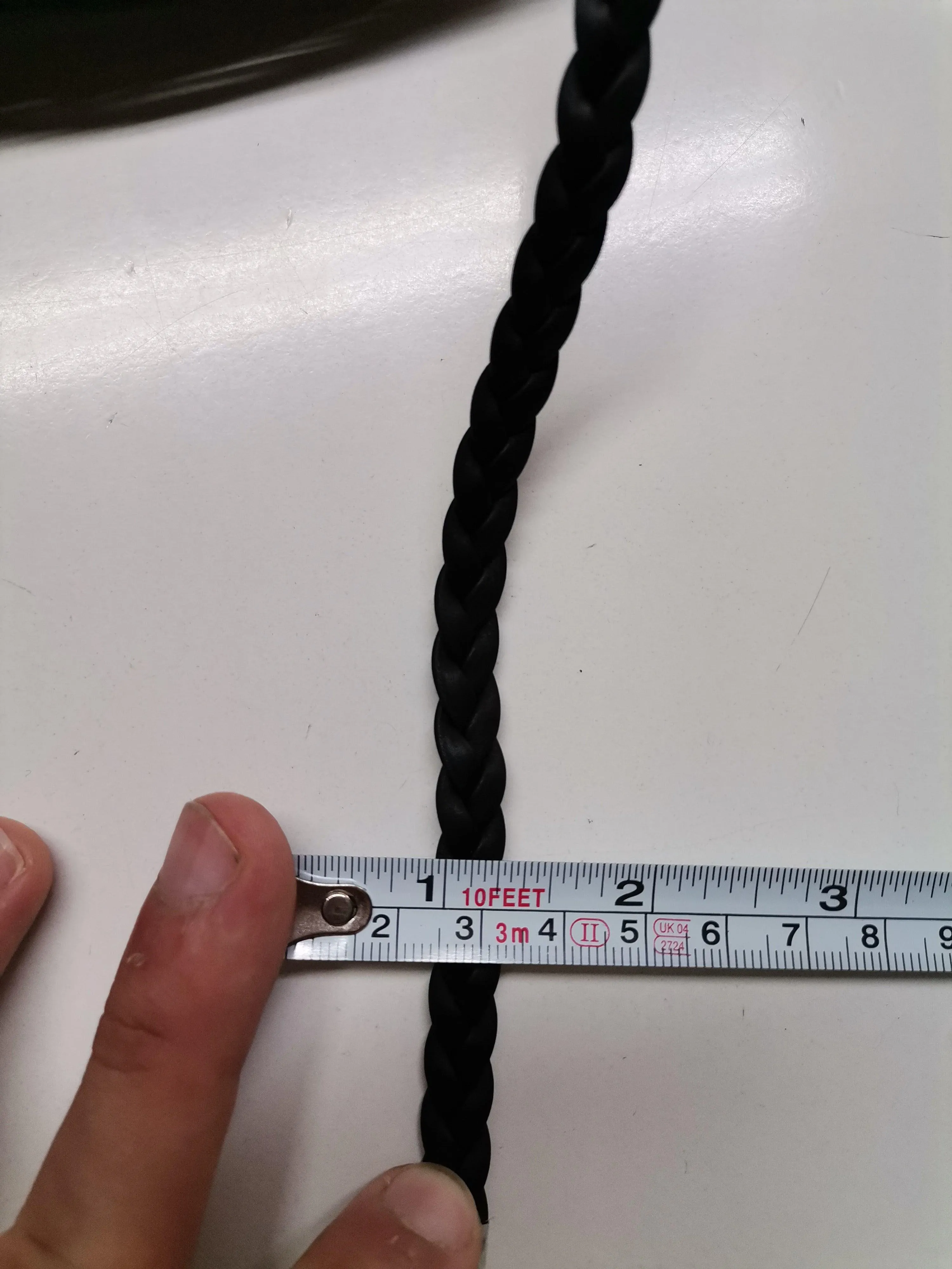 Braided leather straps, Knitted leather straps 0,8mm, Leather straps for DIY, Leather strips, Bracelet leather width 0,8mm(2oz)