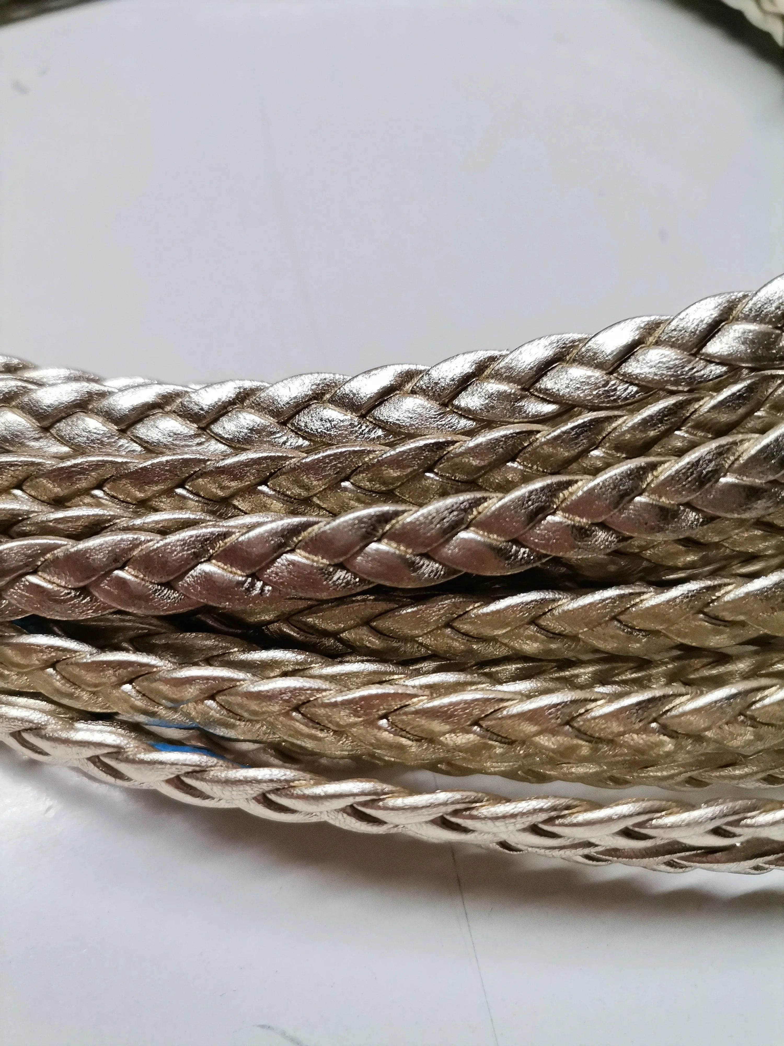 Braided leather straps, Knitted leather straps 0,8mm, Leather straps for DIY, Leather strips, Bracelet leather width 0,8mm(2oz)