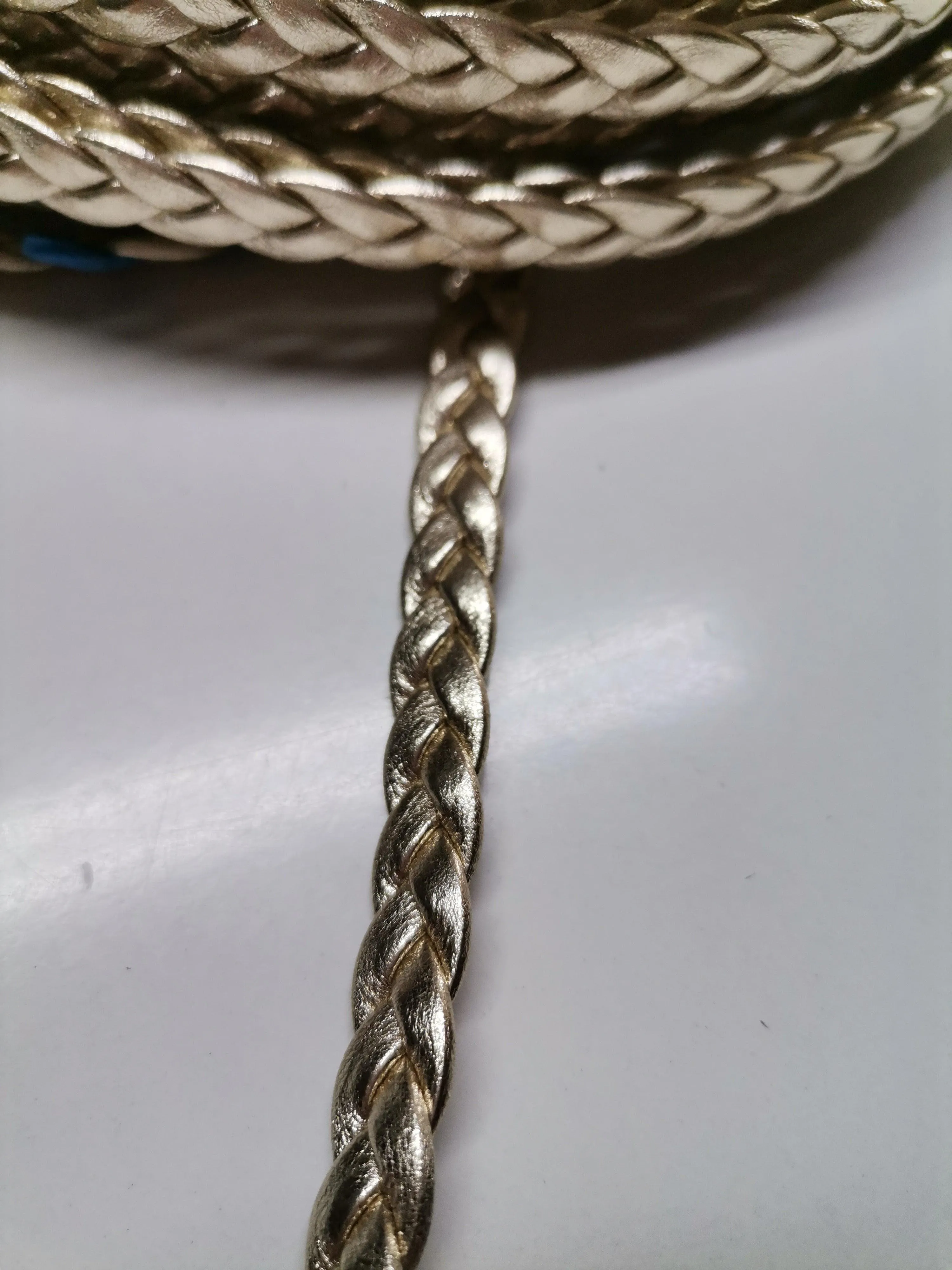 Braided leather straps, Knitted leather straps 0,8mm, Leather straps for DIY, Leather strips, Bracelet leather width 0,8mm(2oz)