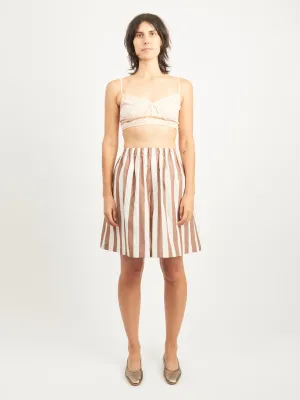 Brown White Stripe Stave Shorts