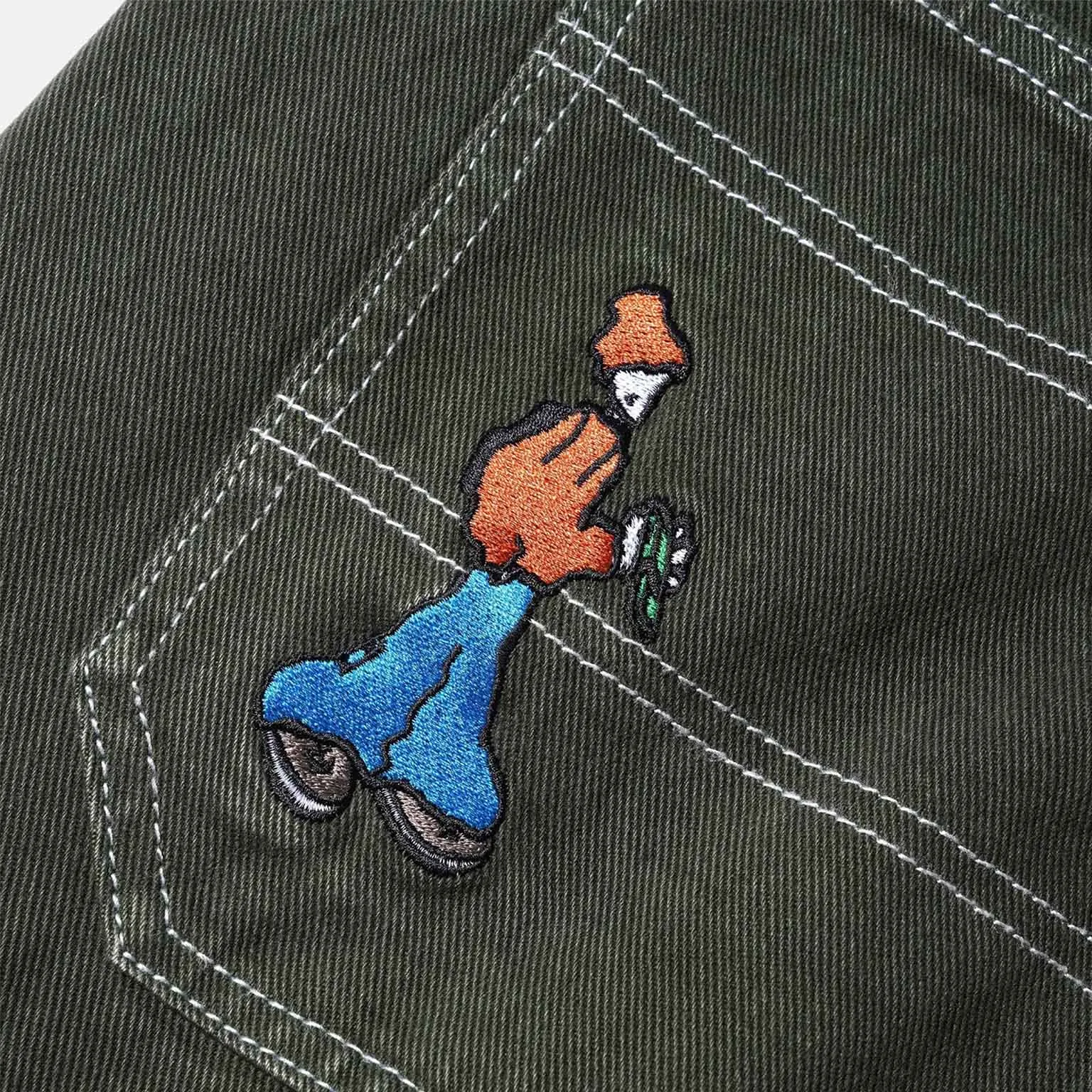 Cash Only - Aleka Denim Cargo Jeans - Washed Army