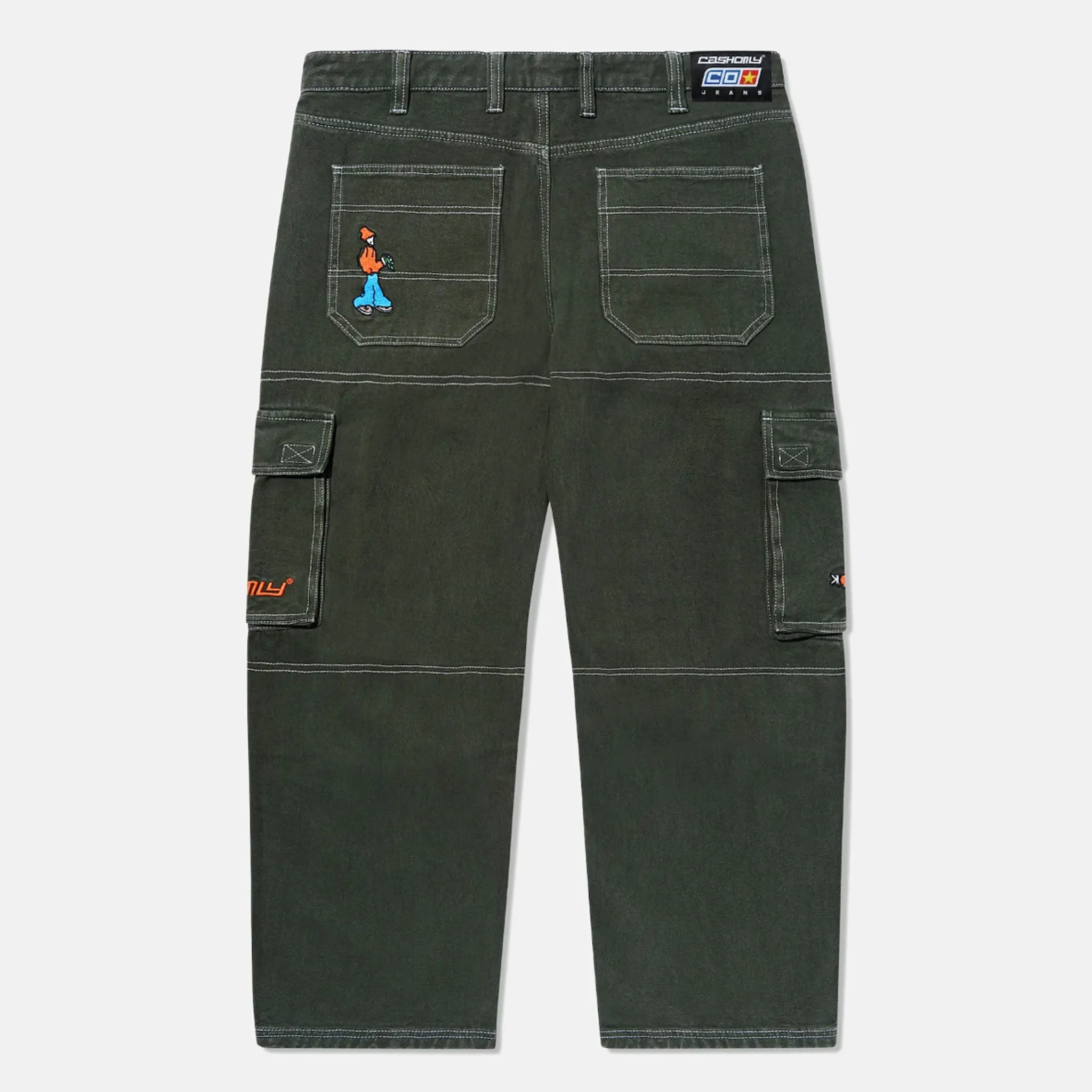 Cash Only - Aleka Denim Cargo Jeans - Washed Army