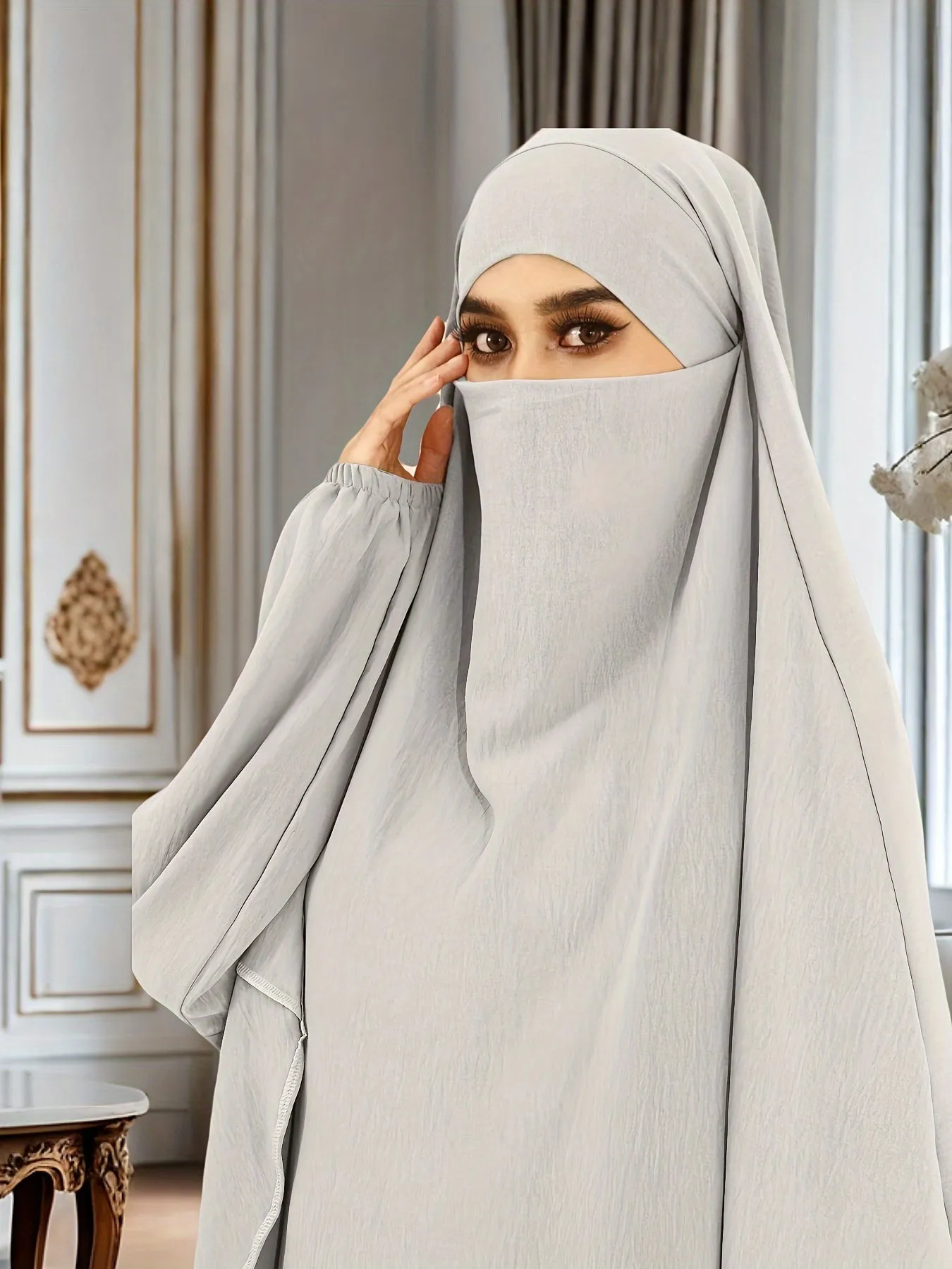 Chic Modest Long Sleeve Hijab Dress - Comfortable & Stylish Solid Color Crew Neck - Loose Fit for Casual Daily Wear - Perfect for Fashion-Conscious Women