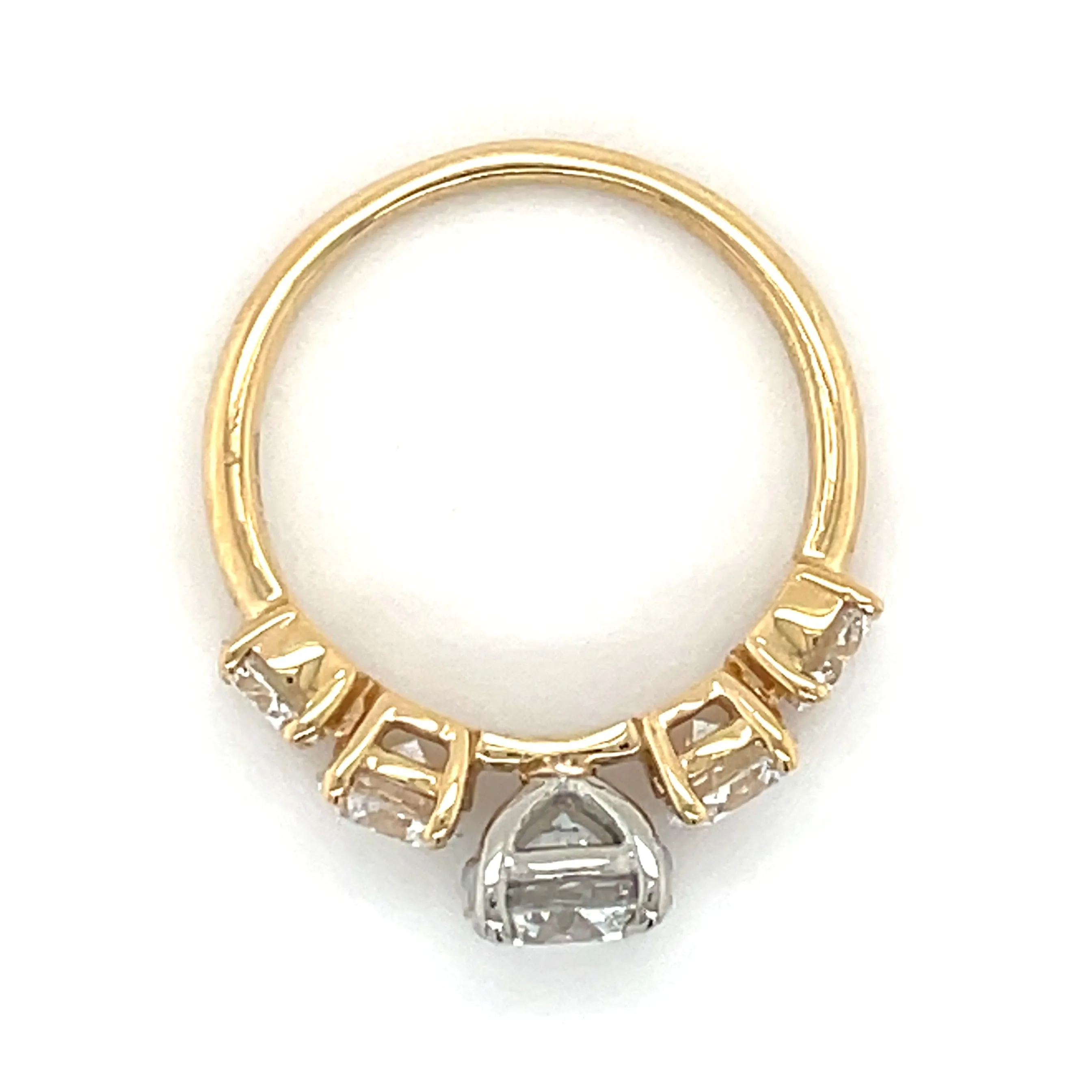Clara - 18ct Yellow Gold 2.55ct Laboratory Grown Round Tapered Five Stone Diamond Engagement Ring