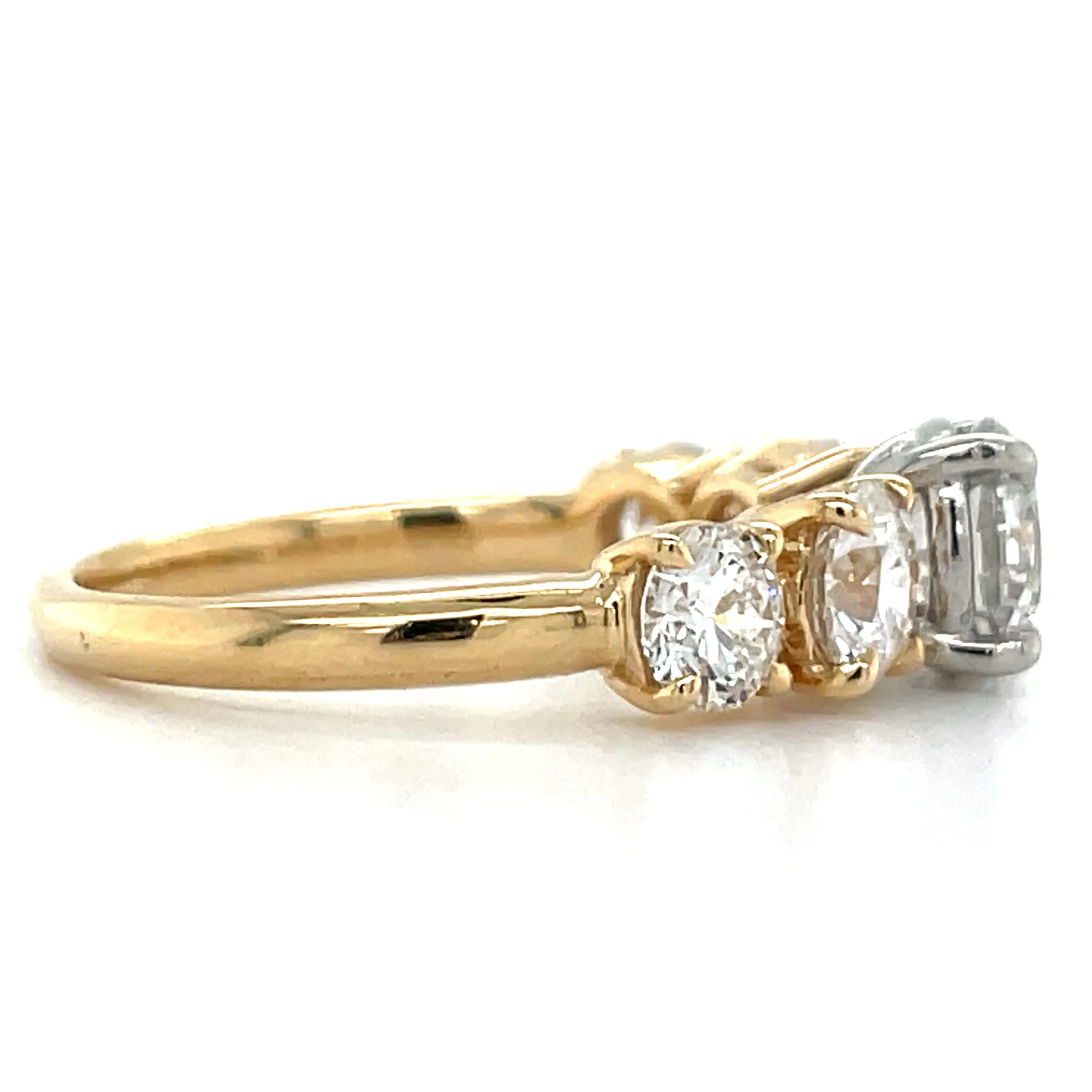 Clara - 18ct Yellow Gold 2.55ct Laboratory Grown Round Tapered Five Stone Diamond Engagement Ring