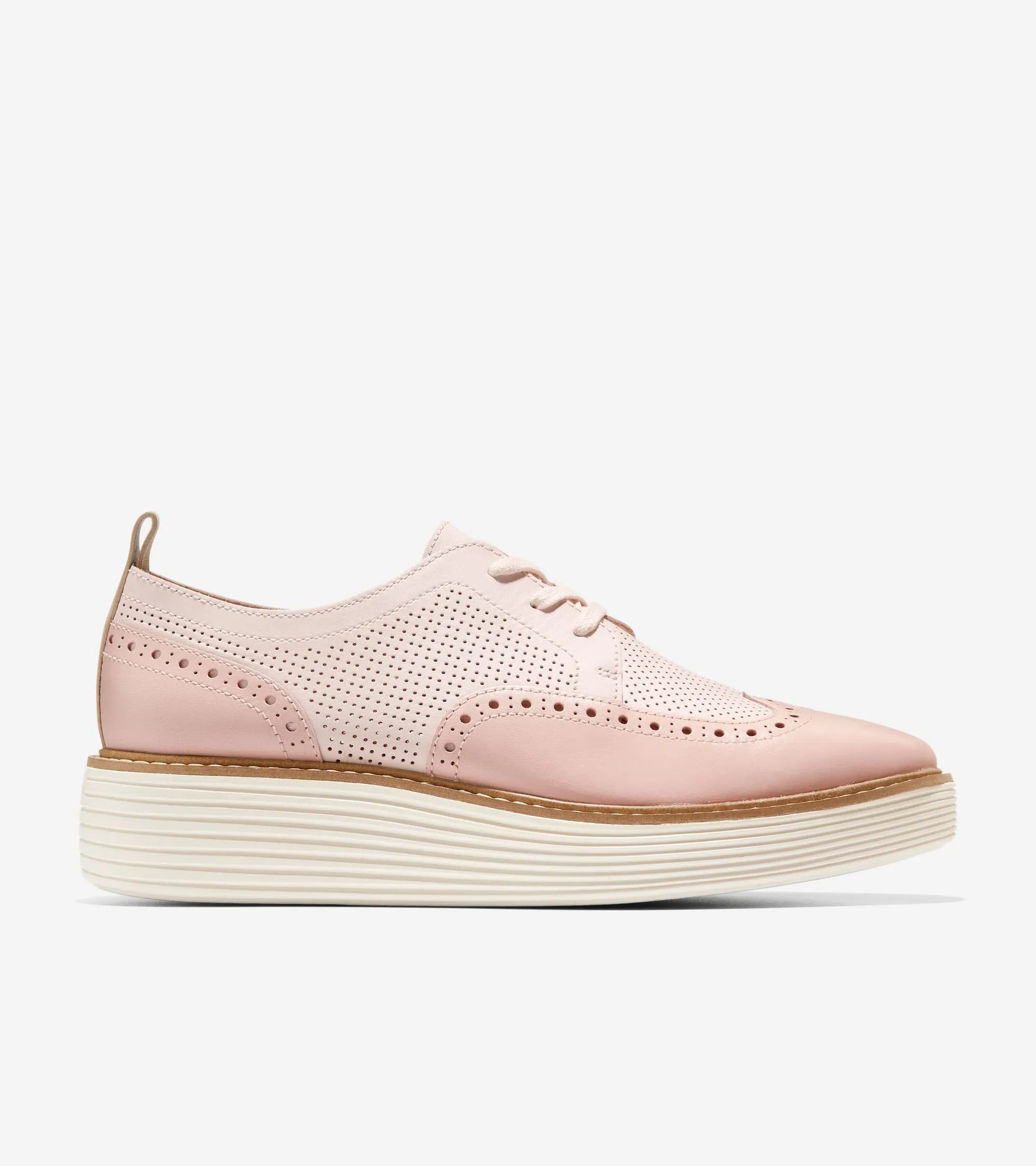 Cole Haan Original Grand Platform Wingtip Oxford Rosewater Lace Up Sneakers