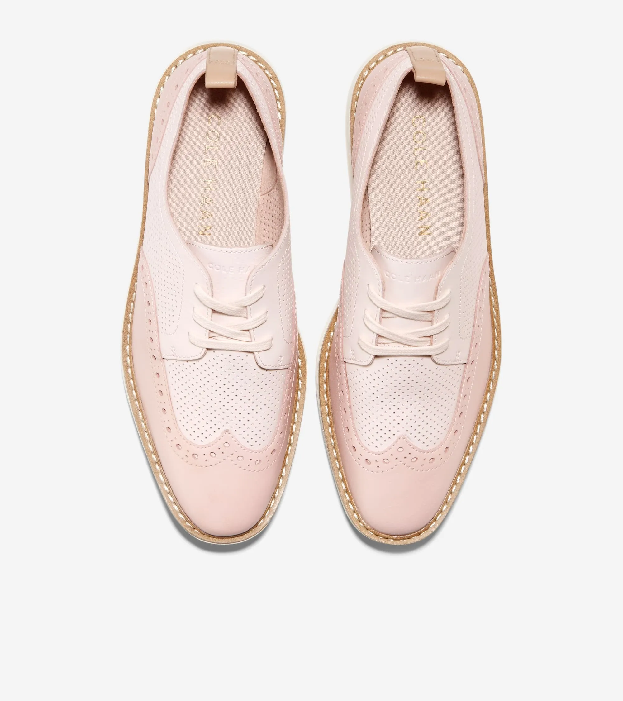 Cole Haan Original Grand Platform Wingtip Oxford Rosewater Lace Up Sneakers