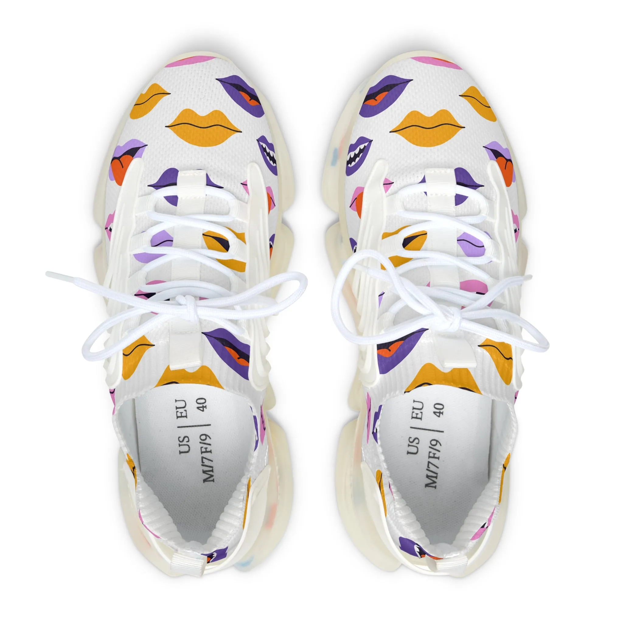 Colorful Lips Women's Mesh Sneakers