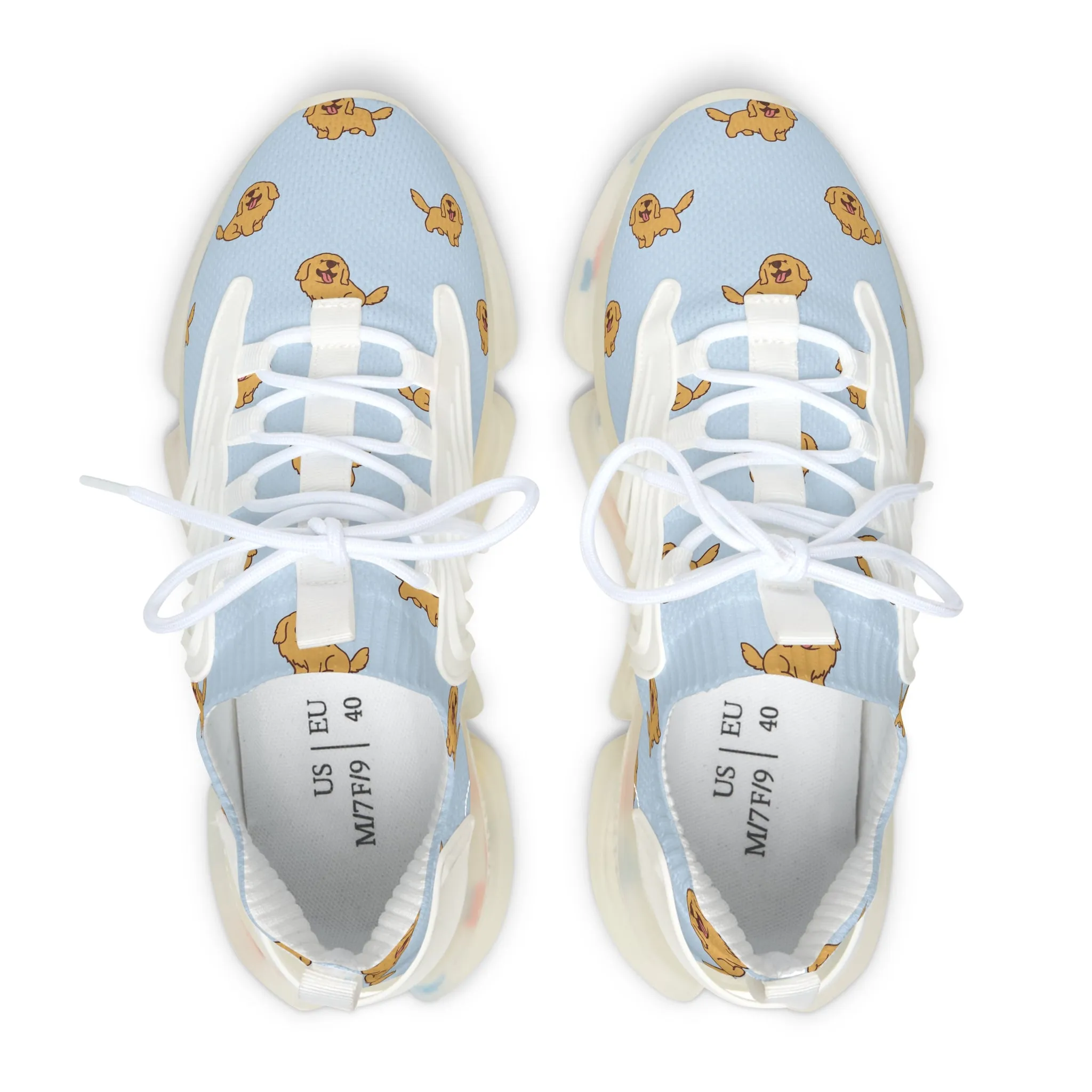 Cute Golden Retriever Dog Women's Mesh Sneakers