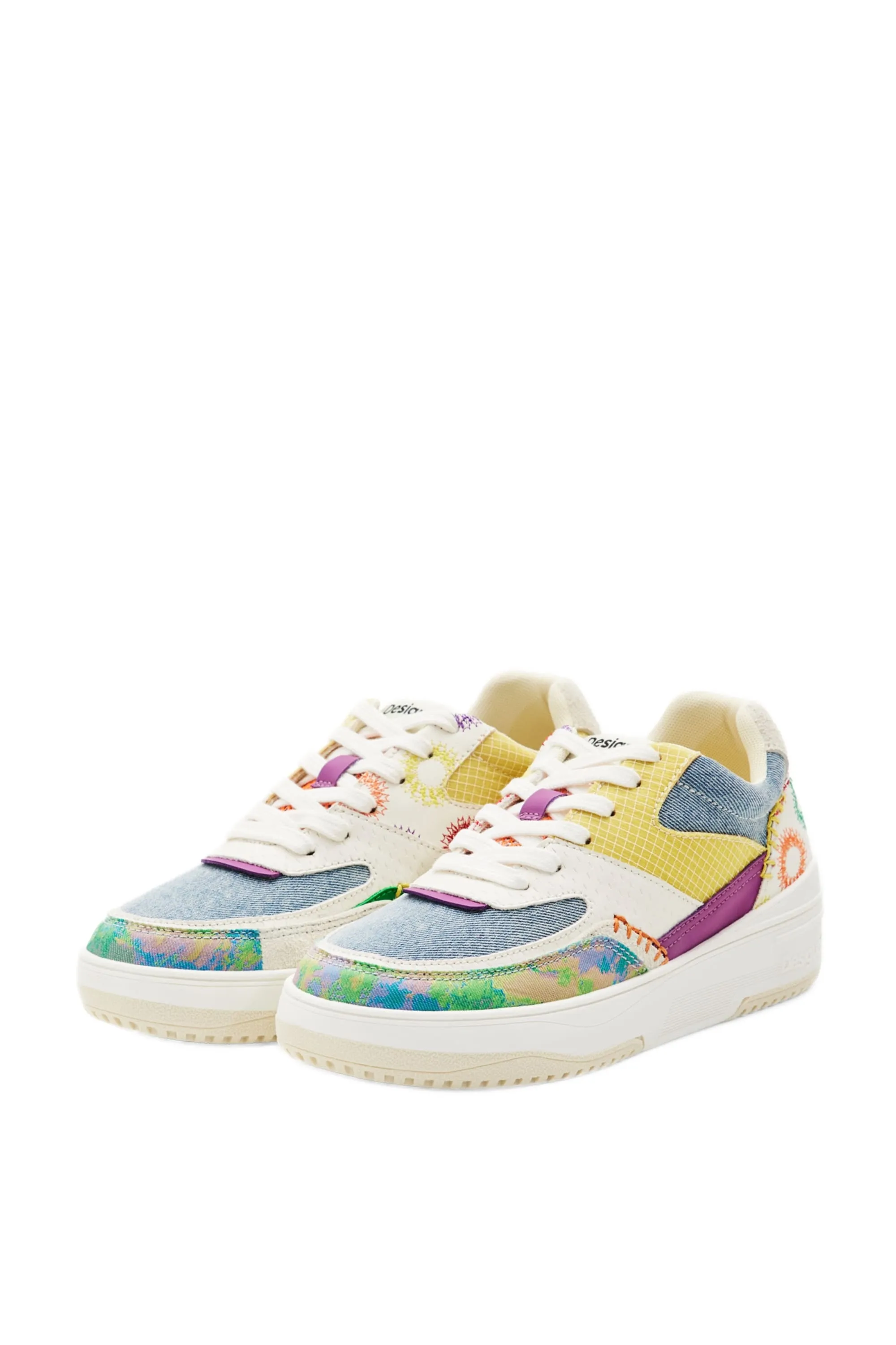 Desigual Metro Patch Colourful Patchwork Sneakers 24SSKA17