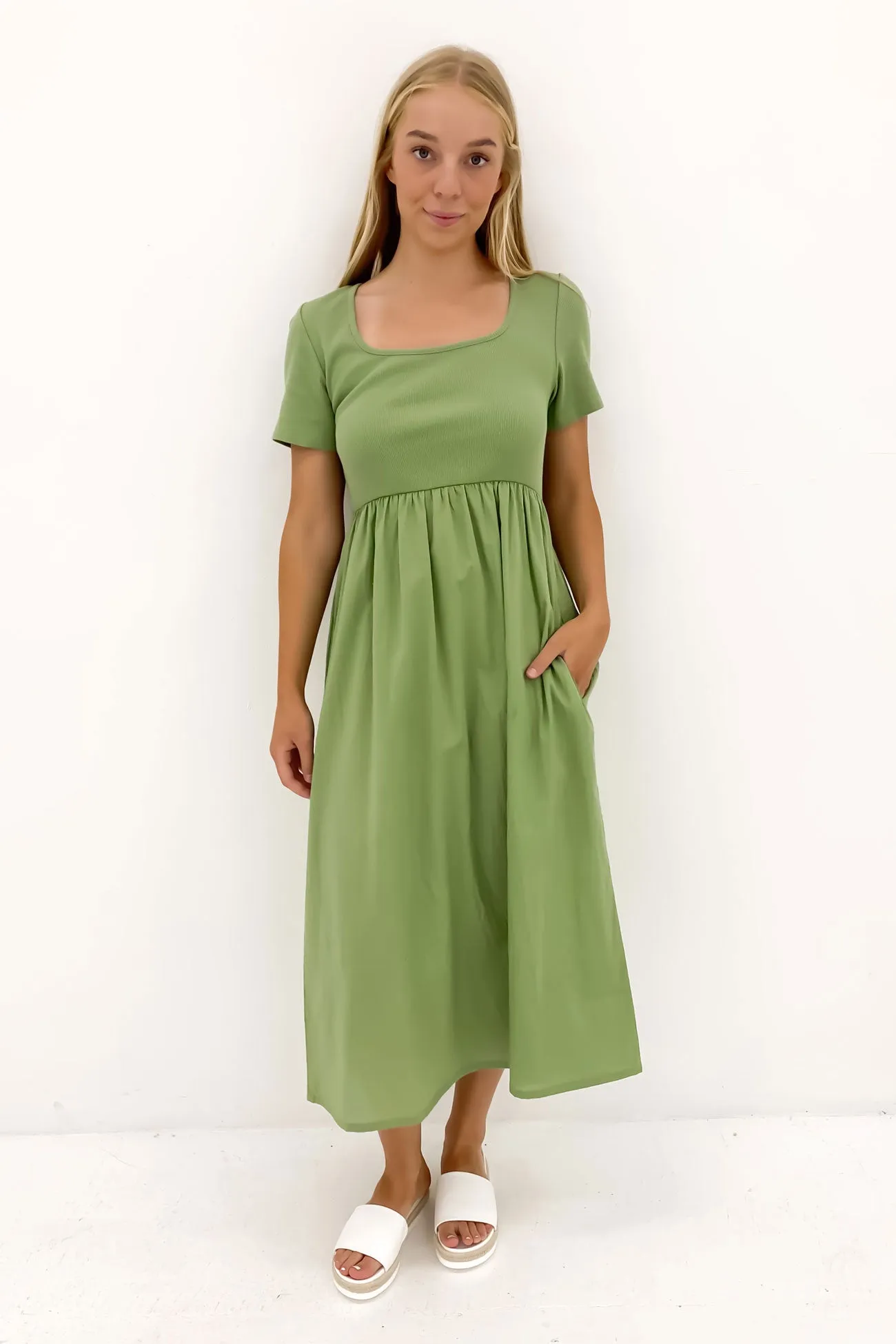 Ella Dress Moss Green