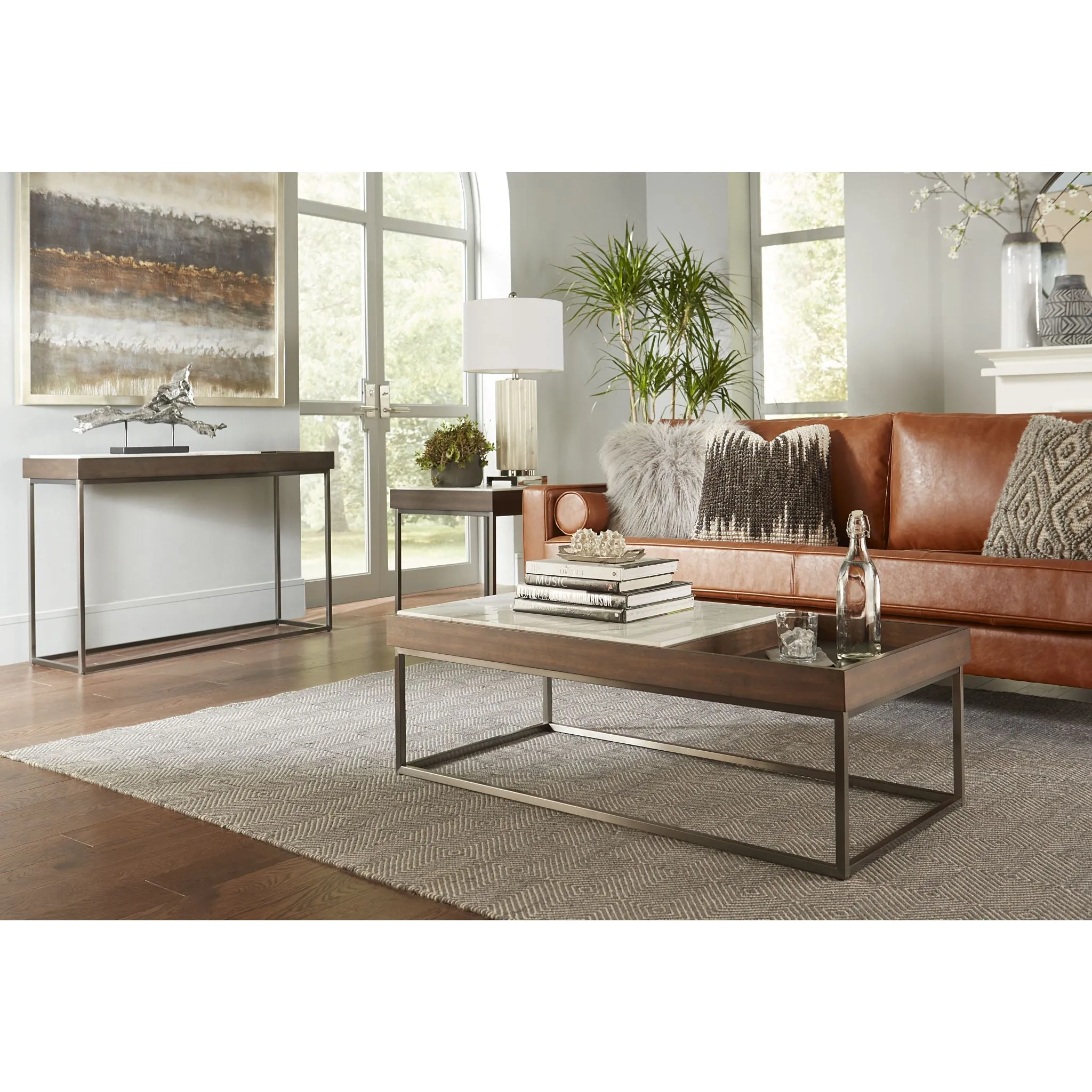Ennis Coffee Table - Brown Sable